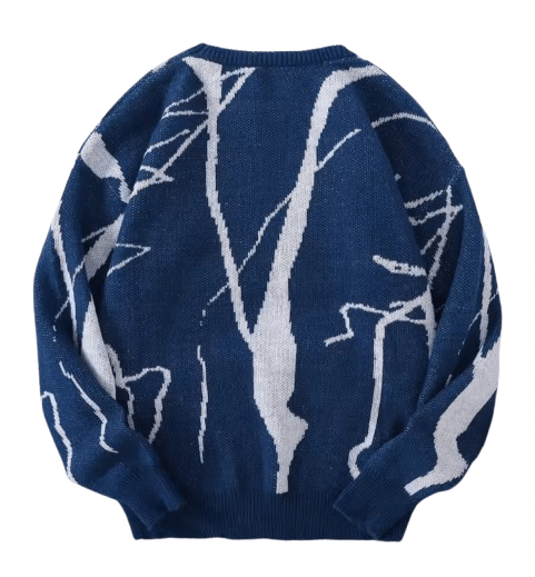 Japanese Brand Abstract Crack Graffiti Sweater Jacquard Knit Sweatshirt Size US L / EU 52-54 / 3 - 2 Thumbnail