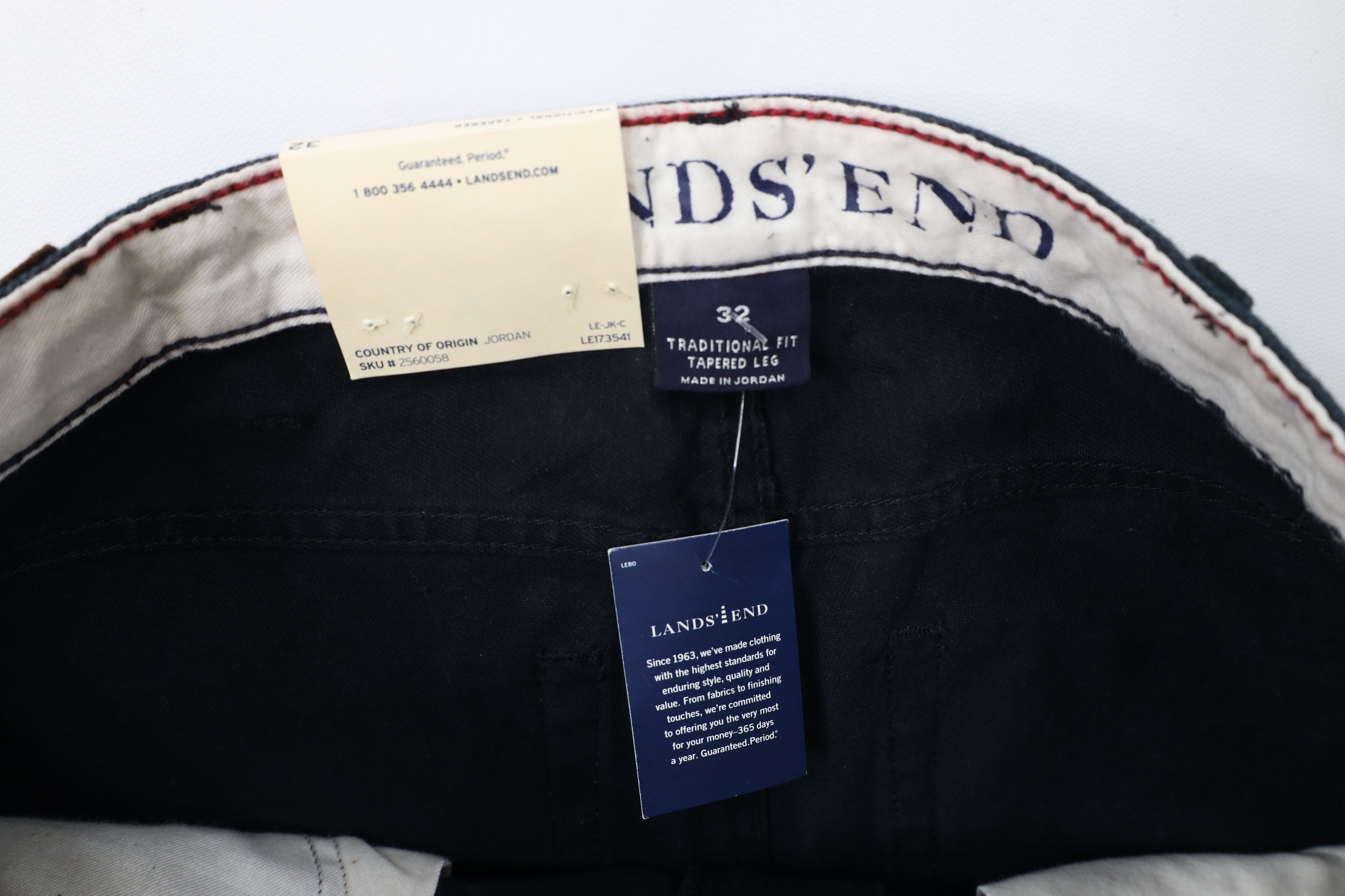 Lands' End Deadstock Vintage Lands End Tapered Leg Denim Jeans Black Size US 32 / EU 48 - 10 Thumbnail