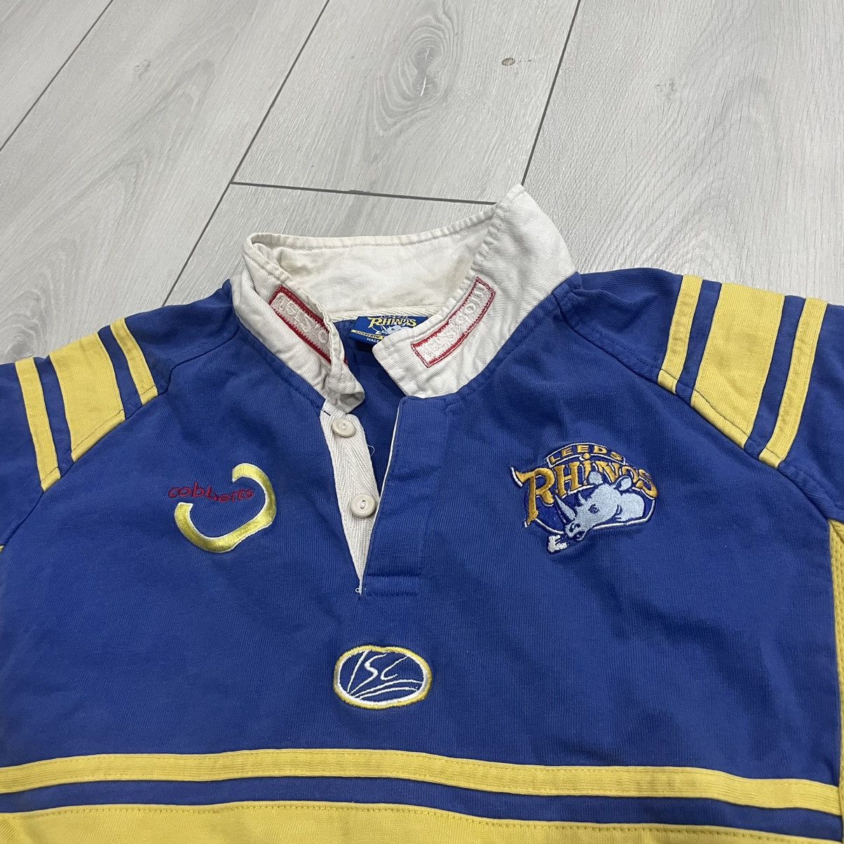 Canterbury of New Zealand 90s LEEDS RHINOS ISC COBBETTS Rugby tee Shirt Jersey jet2 Size US S / EU 44-46 / 1 - 2 Thumbnail