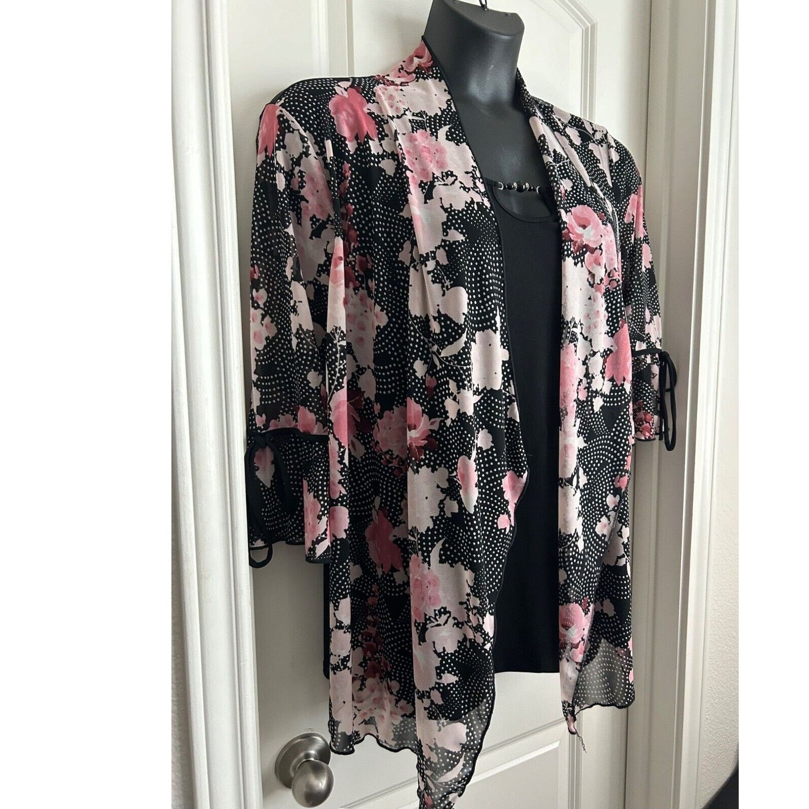Other Liz McCoy Sleeveless Womens Blouse top size 1X stretch flora Size XL / US 12-14 / IT 48-50 - 3 Thumbnail