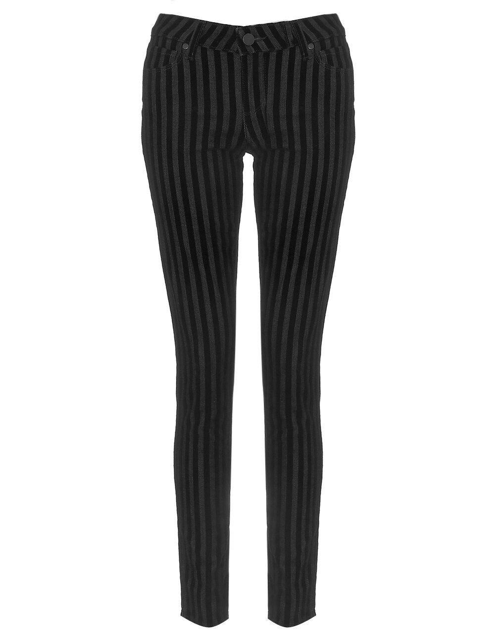 Paige Paige Velvet Stripe Verdugo Skinny Jeans Black ( 25 ) Size 25" / US 0 / IT 36 - 9 Thumbnail