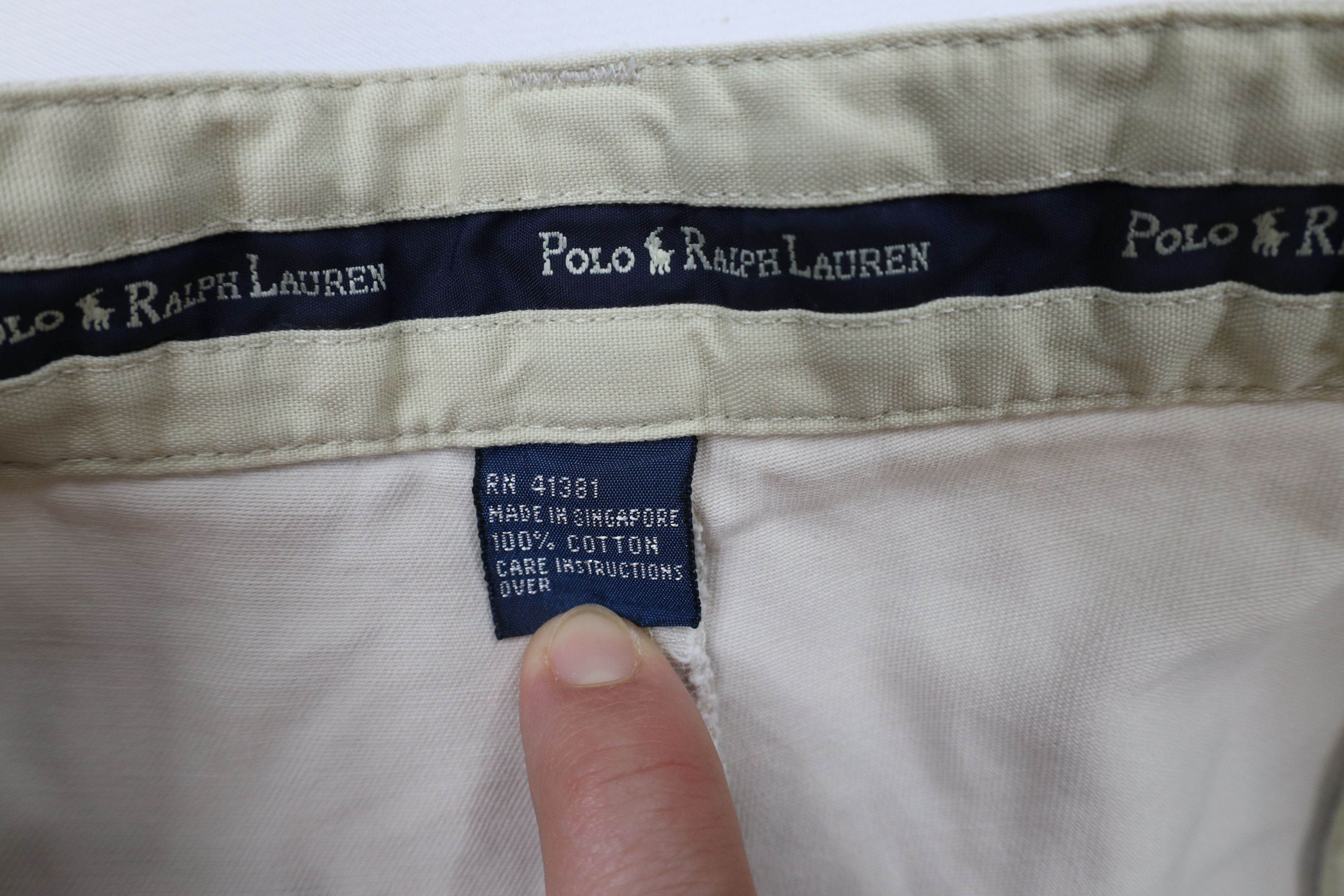 Ralph Lauren × Vintage Vintage 90s Ralph Lauren Pleated Above Knee Chino Shorts Size US 36 / EU 52 - 9 Thumbnail