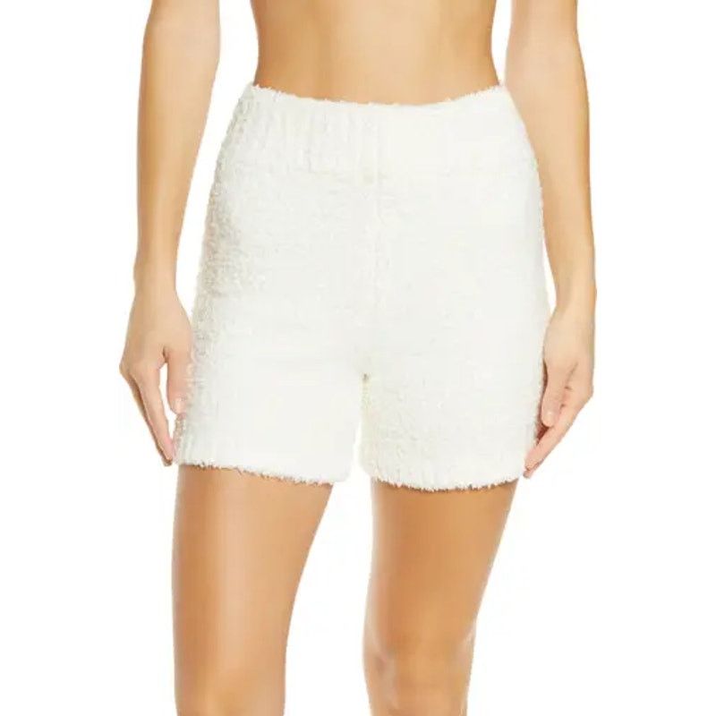 SKIMS Skims Ivory Cream Cozy Knit Stretch Terrycloth Shorts S / M Size 27" / US 4 / IT 40 - 1 Thumbnail