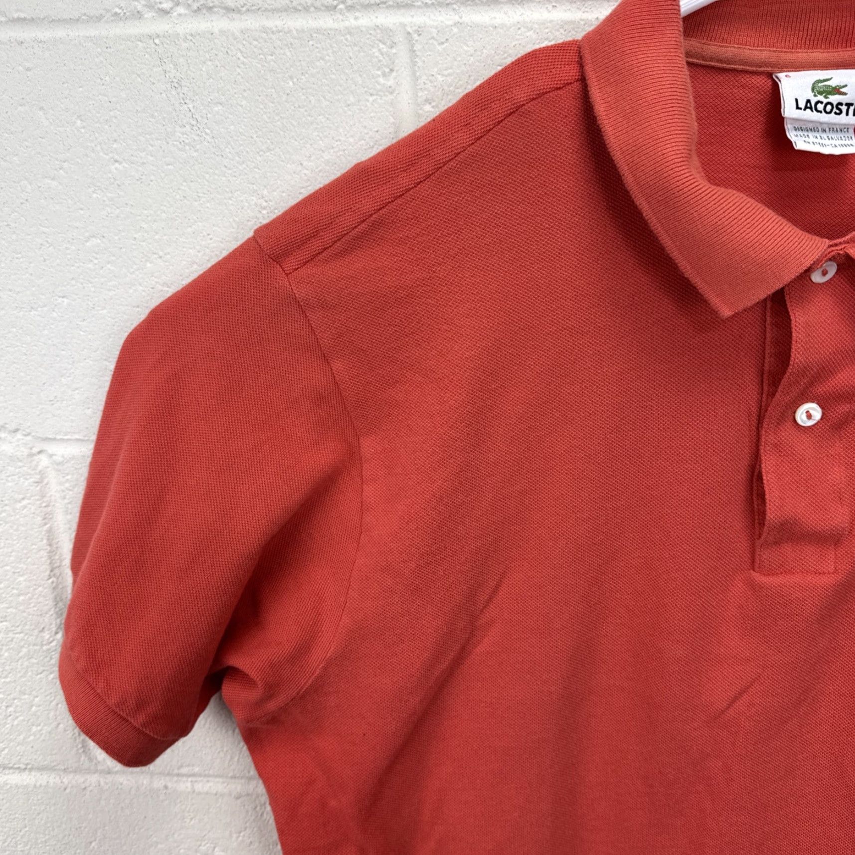 Lacoste Lacoste Polo Shirt Collared Short Sleeve Logo Classic Fit Coral FR US XL Mens Size US XL / EU 56 / 4 - 5 Thumbnail