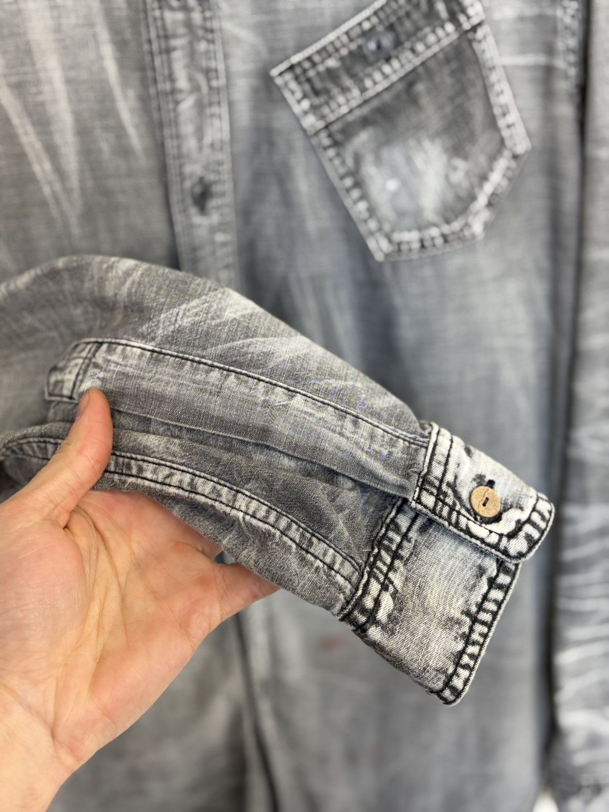 TALKING ABOUT THE ABSTRACTION Talking About the Abstraction Selvedge Denim Shirt Size US M / EU 48-50 / 2 - 2 Thumbnail