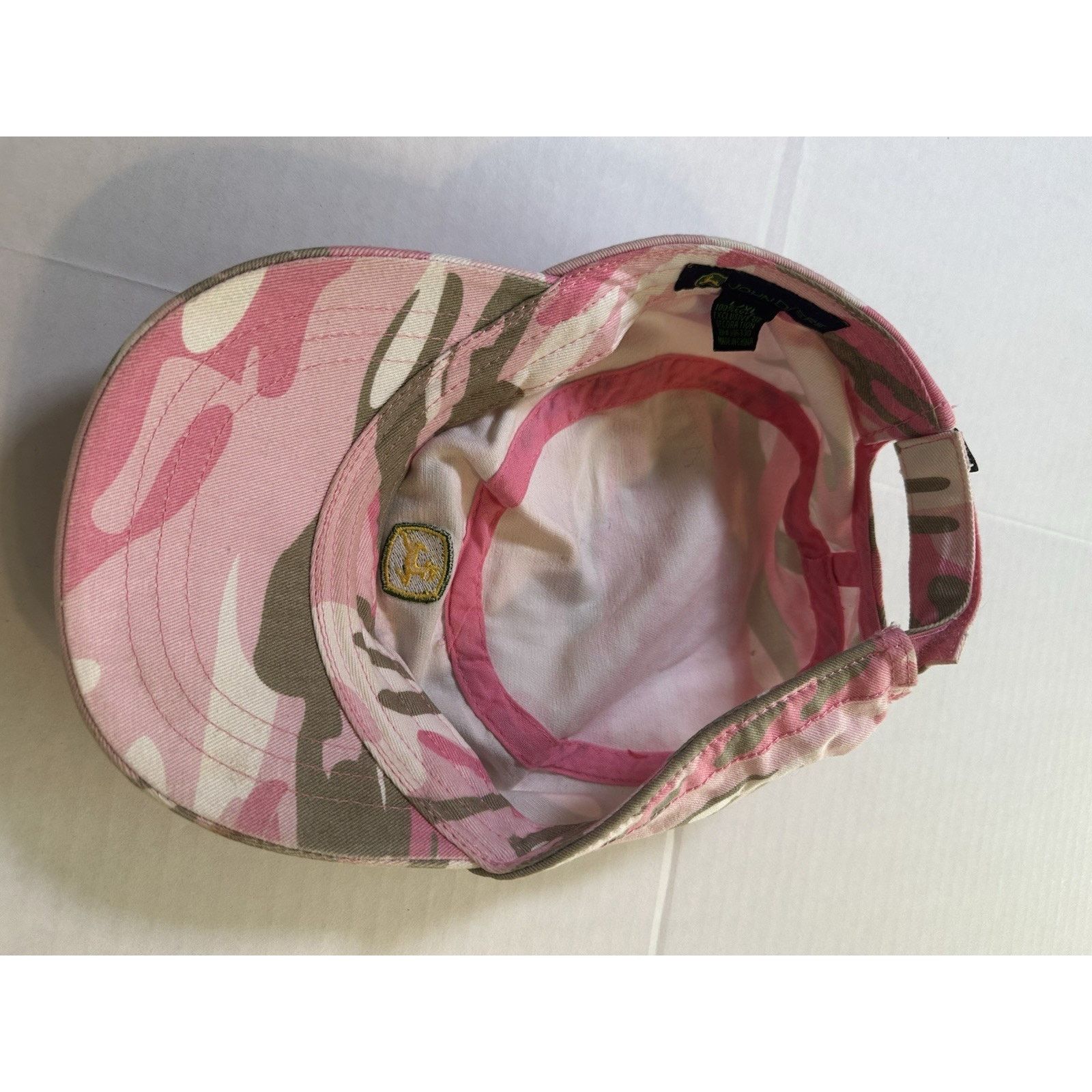 John Deere John Deere Pink Camo Military Cap/Hat L/XL Strap Back 2011 Size ONE SIZE - 14 Thumbnail