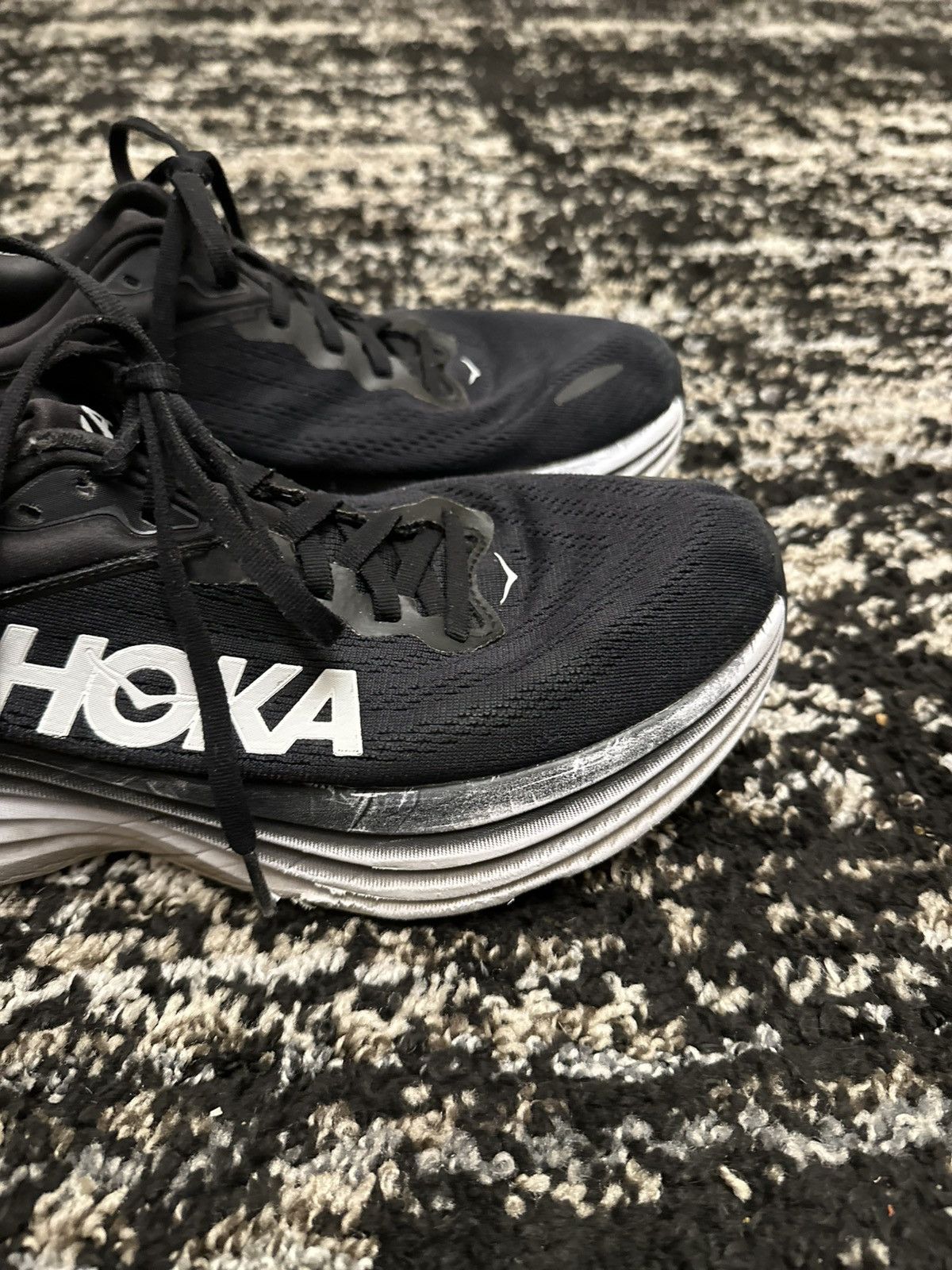 Hoka Black Hoka One Bondi 8 Running Sneakers Size US 11 / EU 44 - 4 Thumbnail