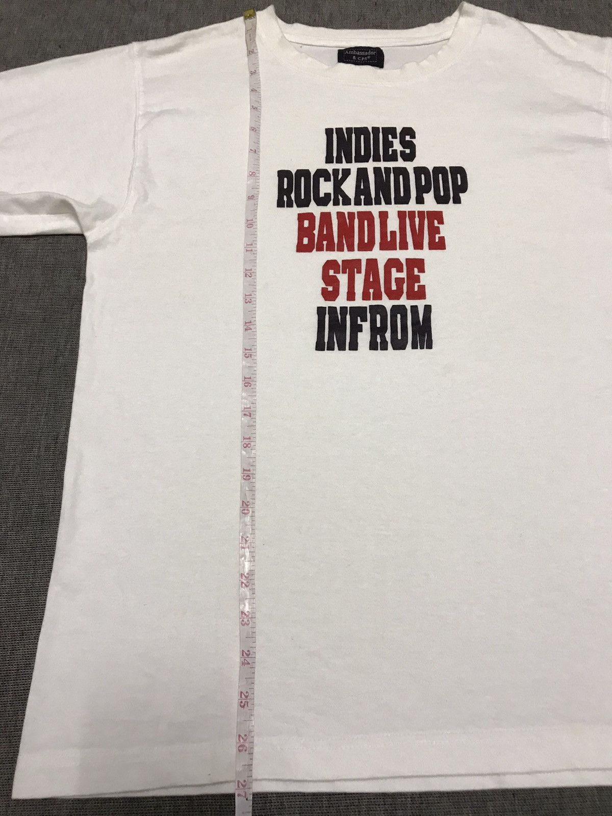 Band Tees Indies Rock and Pop Bandlive Stage Infrom Tees Size US L / EU 52-54 / 3 - 10 Thumbnail