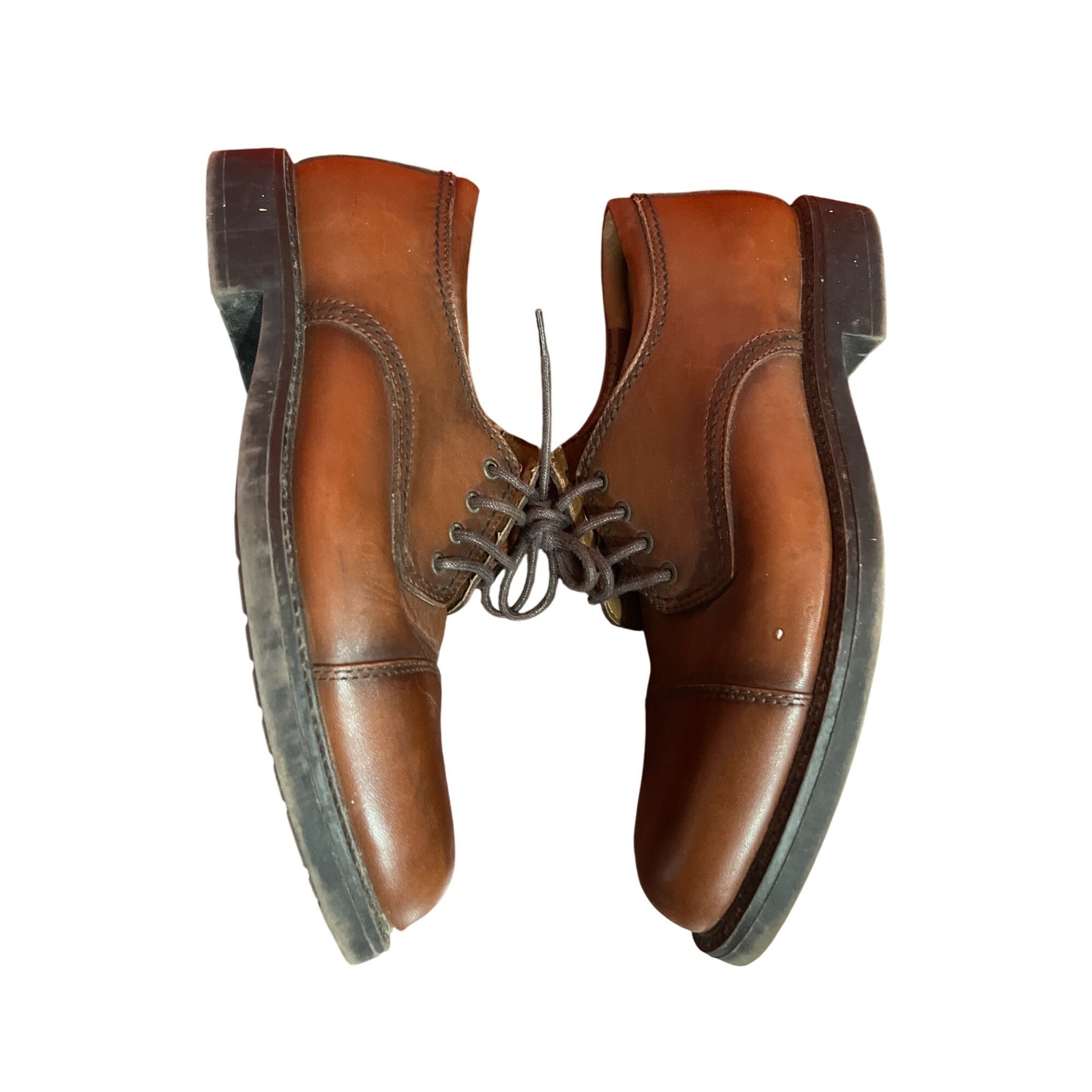 Dockers Dockers Mens Brown Leather Dress Shoes Size 8 SKU 8943 Size US 8 / EU 41 - 3 Thumbnail