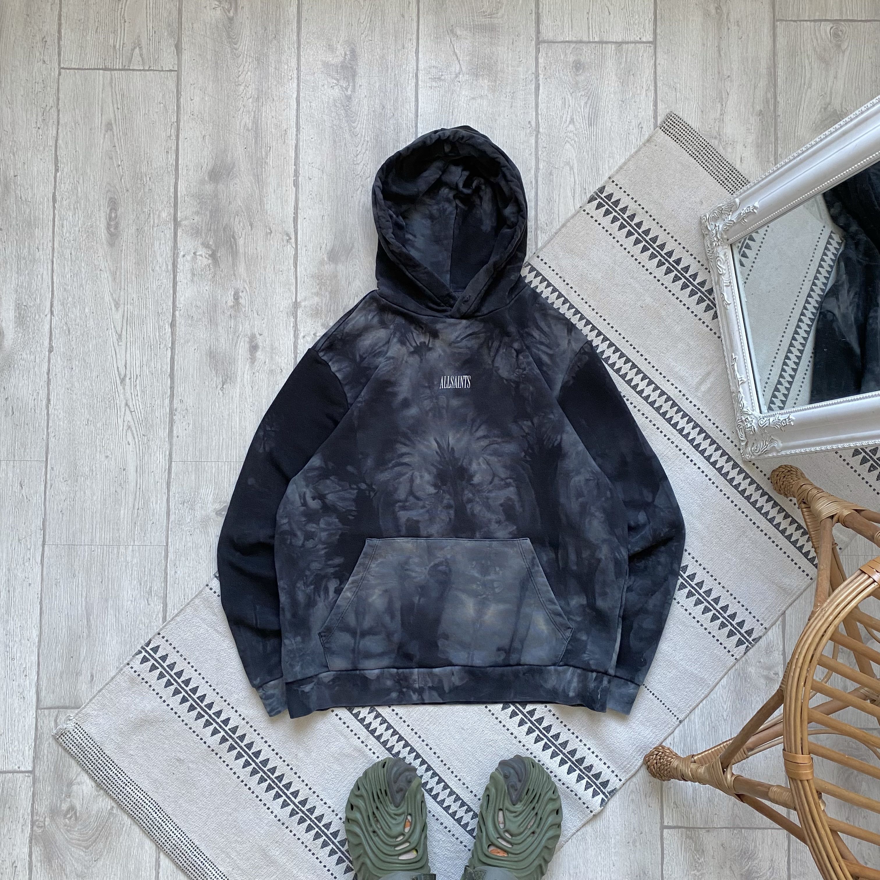 Allsaints 🕸️ Allsaint Center Logo Boxy Hoodie Tie dye Size US S / EU 44-46 / 1 - 1 Thumbnail