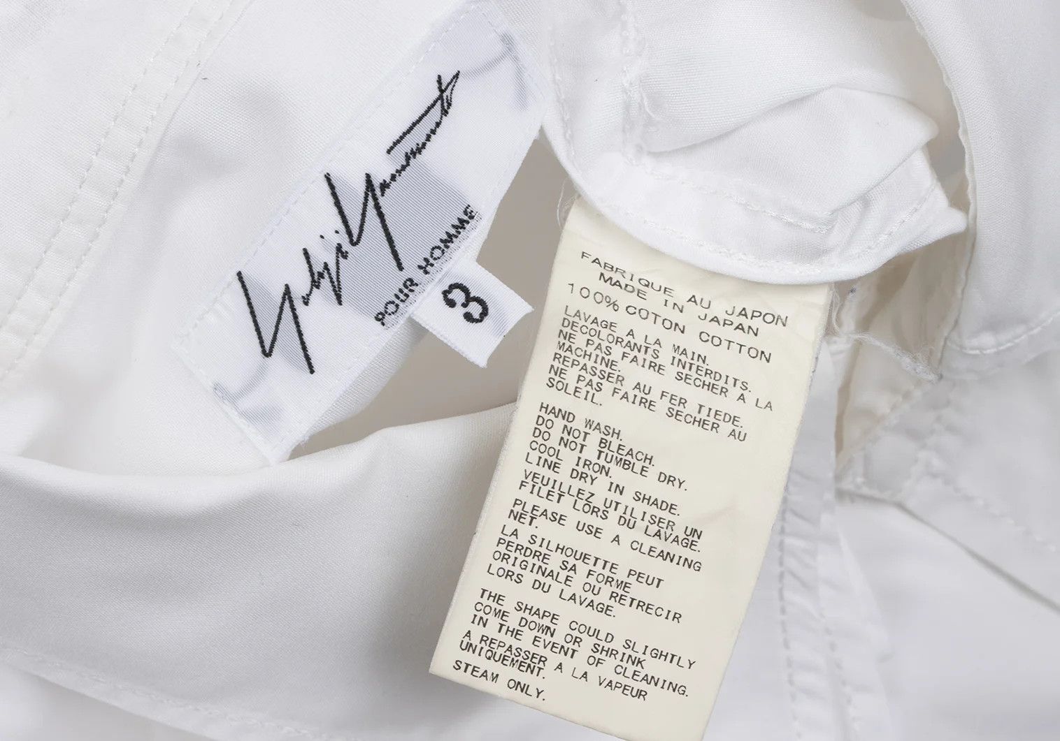 Yohji Yamamoto Yohji Yamamoto Cotton Layered Collar Design Shirt Size US S / EU 44-46 / 1 - 17 Thumbnail
