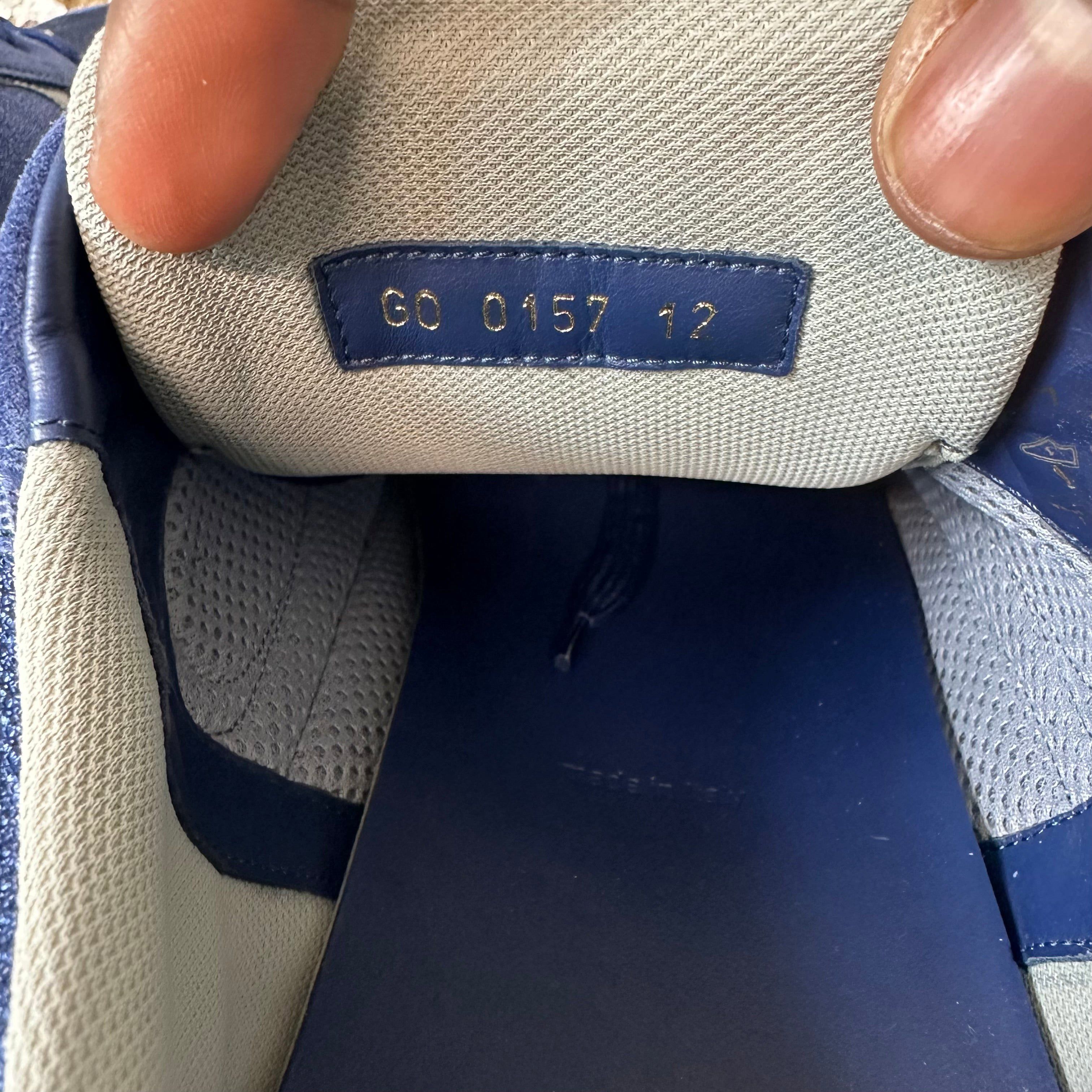 Louis Vuitton Louis Vuitton Blue Suede Runaway Sneaker Sz 13.5(12LV) NEW Size US 13 / EU 46 - 7 Thumbnail
