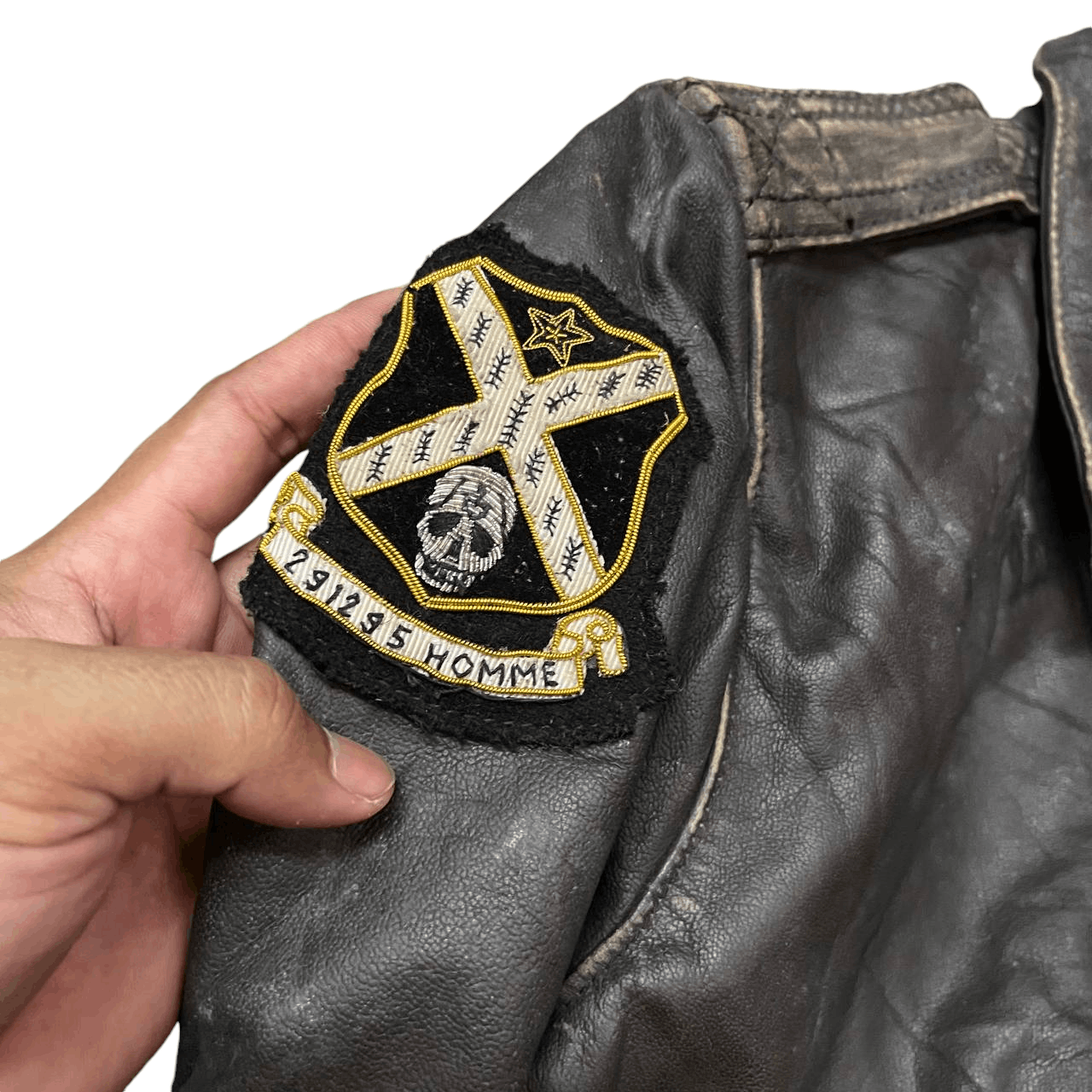 291295=Homme Vintage 291295 Homme Cowhide Military Couture Jacket Size US S / EU 44-46 / 1 - 8 Thumbnail