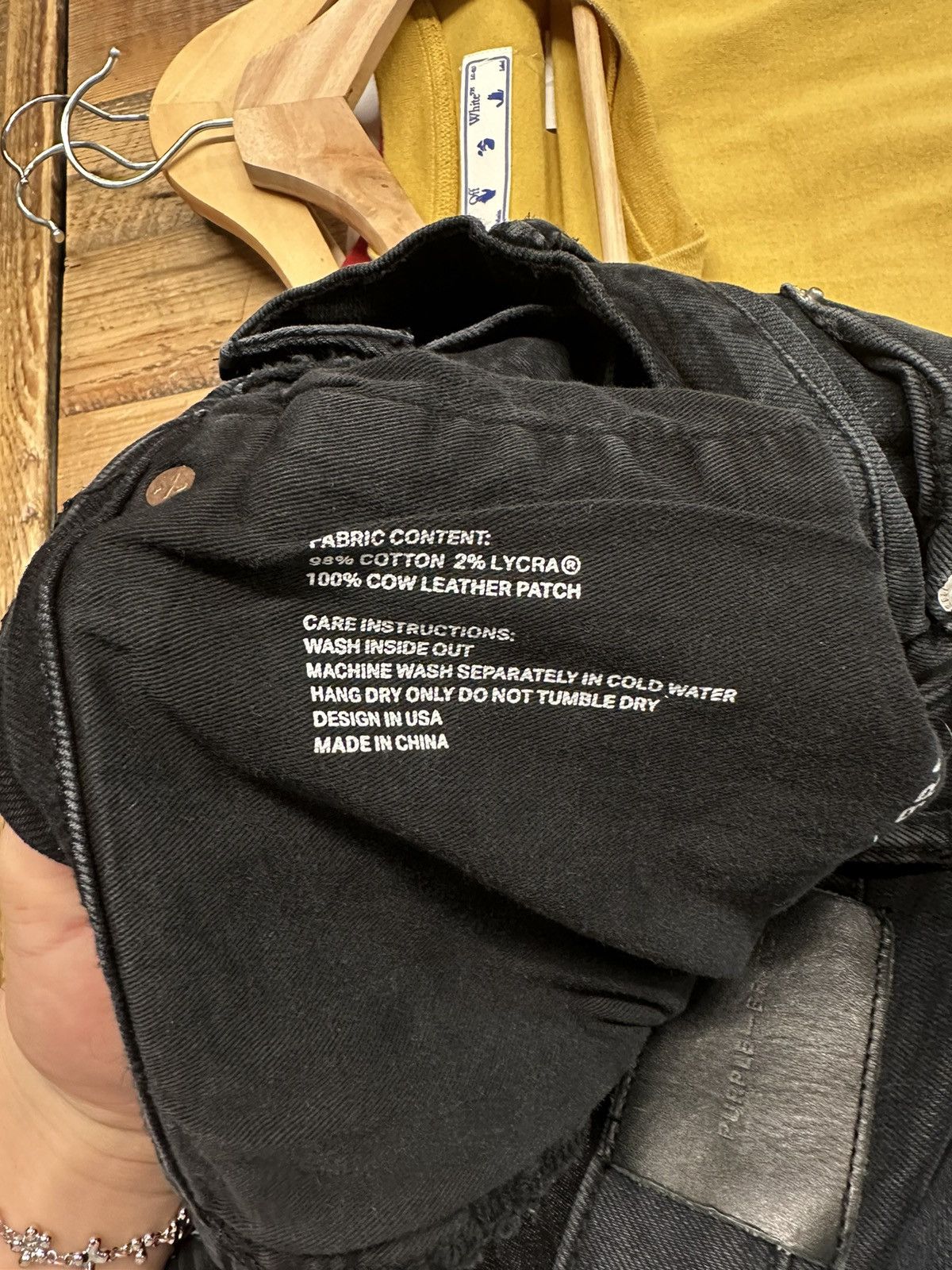 Purple Brand Purple Brand Knee Hole Black Denim Jeans Size 34 Size US 34 / EU 50 - 8 Thumbnail