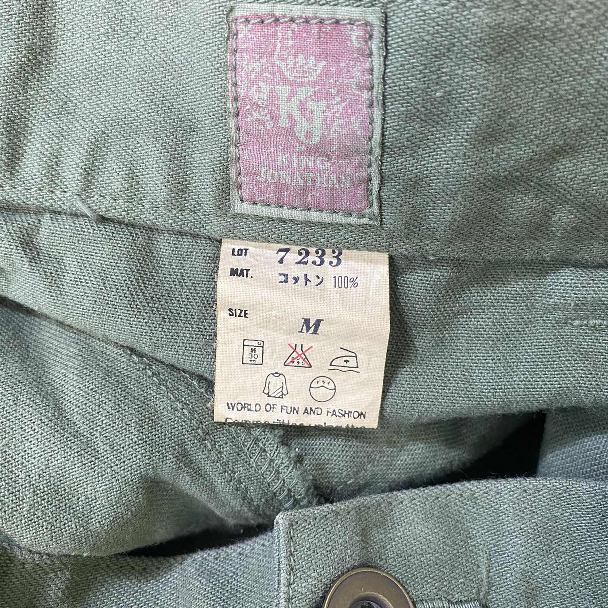 King Jonathan Rare Vintage Green Workwear Cargo Jeans Pants