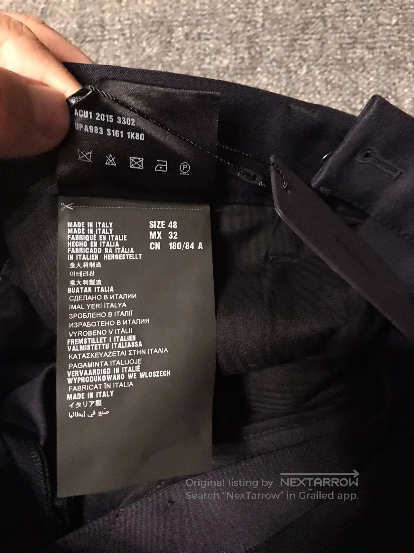 Prada Black Casual Pants with Yellow Stitch Detail. Size US 32 / EU 48 - 4 Thumbnail