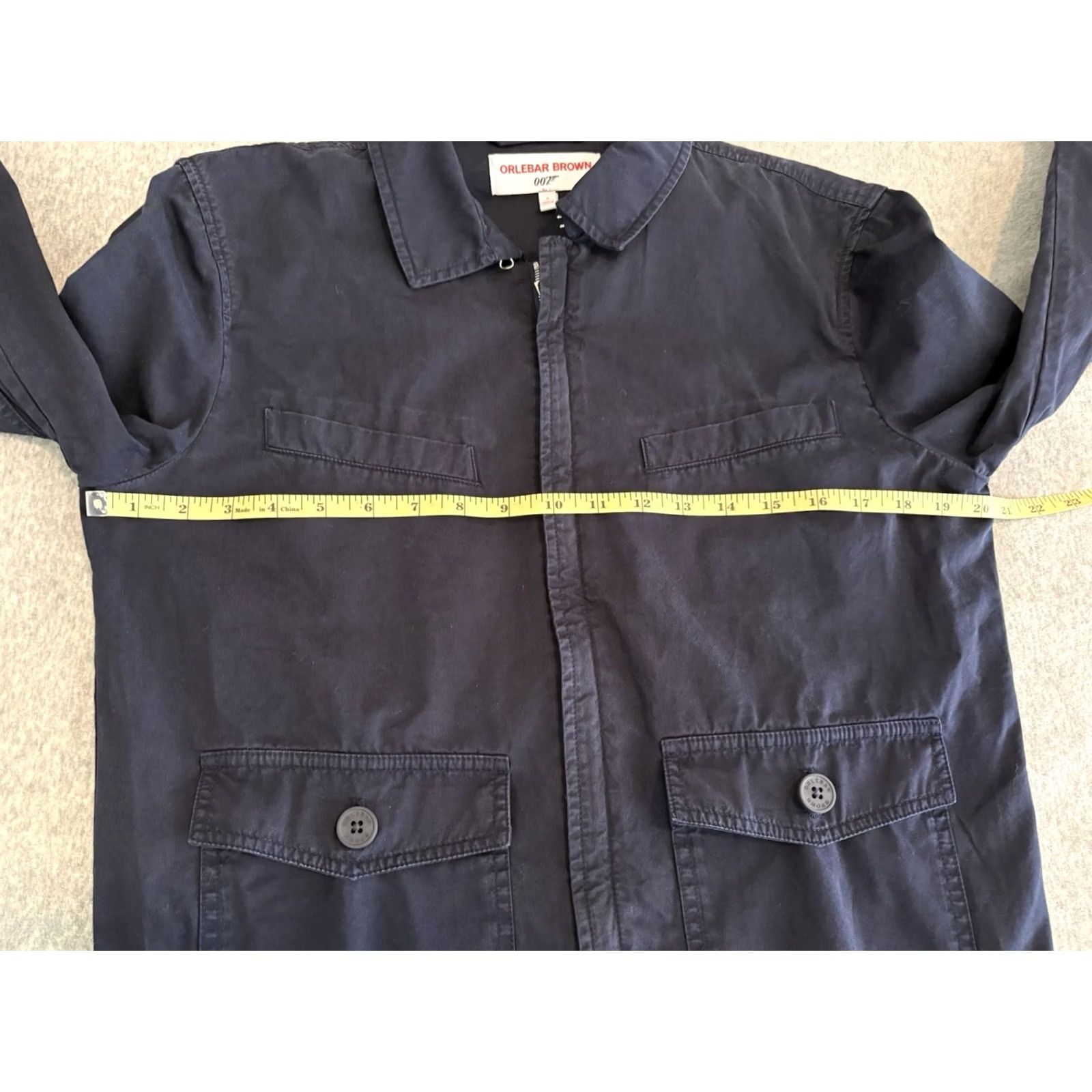 Orlebar Brown Orlebar Brown Jacket Navy Blue Full Zip 007 James Bond S Men Canvas Zip Navy Blue Small Size US S / EU 44-46 / 1 - 6 Thumbnail