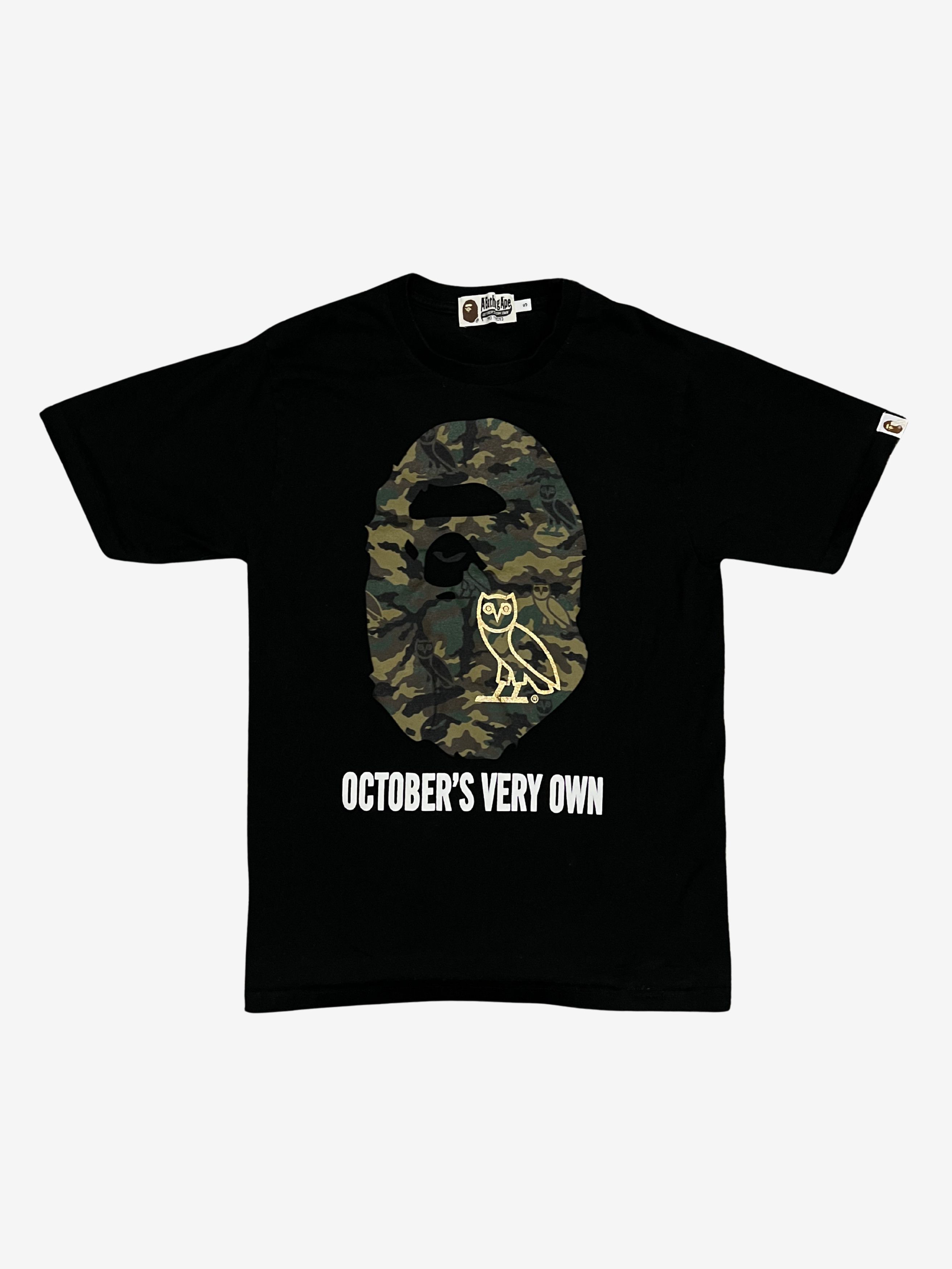 Bape A Bathing Ape x OVO Black Owl Camo Ape Head T-Shirt Size US S / EU 44-46 / 1 - 1 Thumbnail