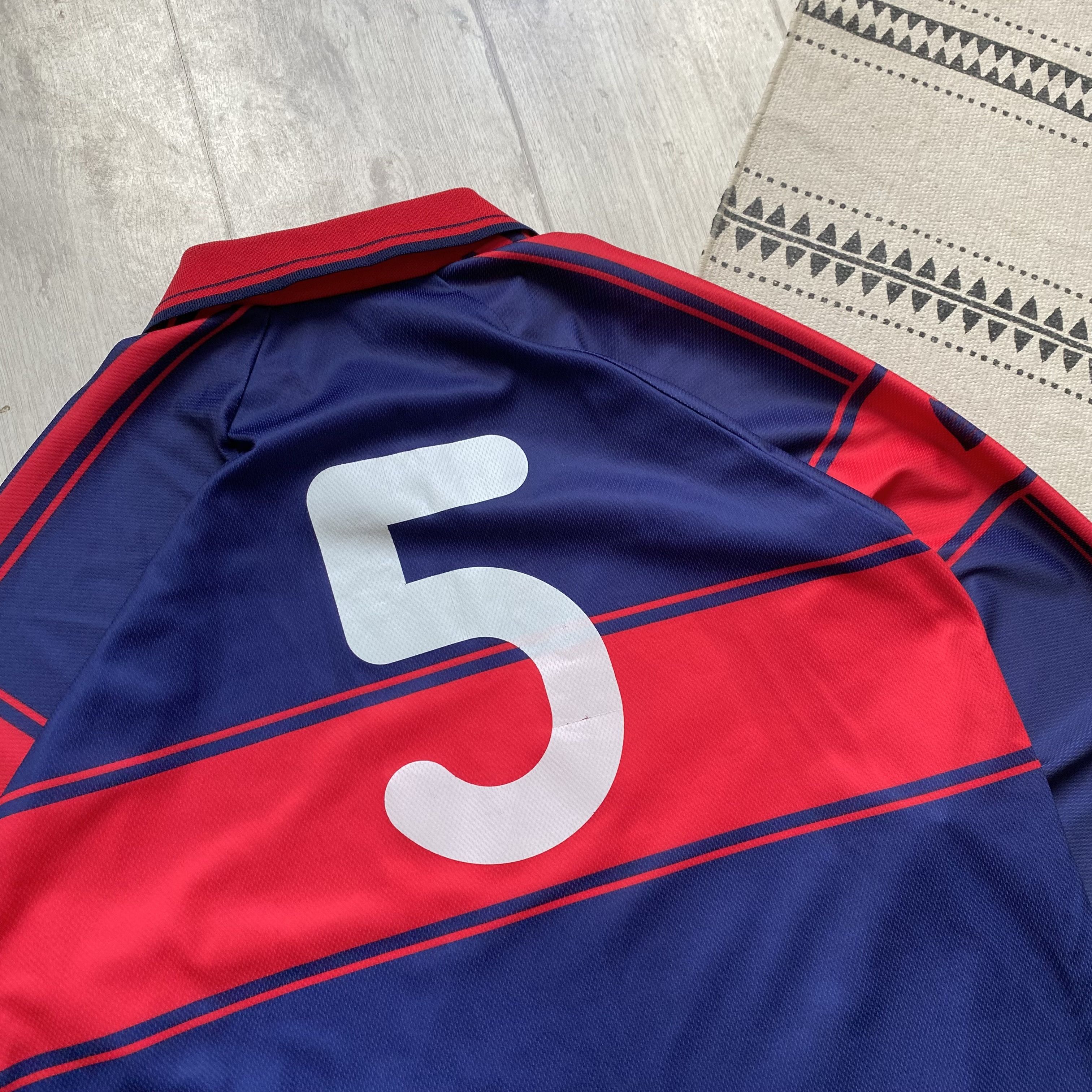 Umbro Vintage 80-90s Blokcore Soccer Jersey polo Rugby longsleeve Size US L / EU 52-54 / 3 - 10 Thumbnail