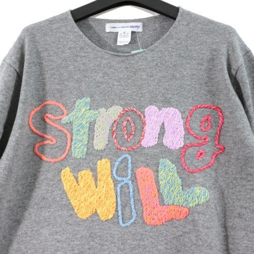 Comme des Garcons SHIRT Sweater STRONG WILL embroidery Wool Size US XL / EU 56 / 4 - 3 Thumbnail