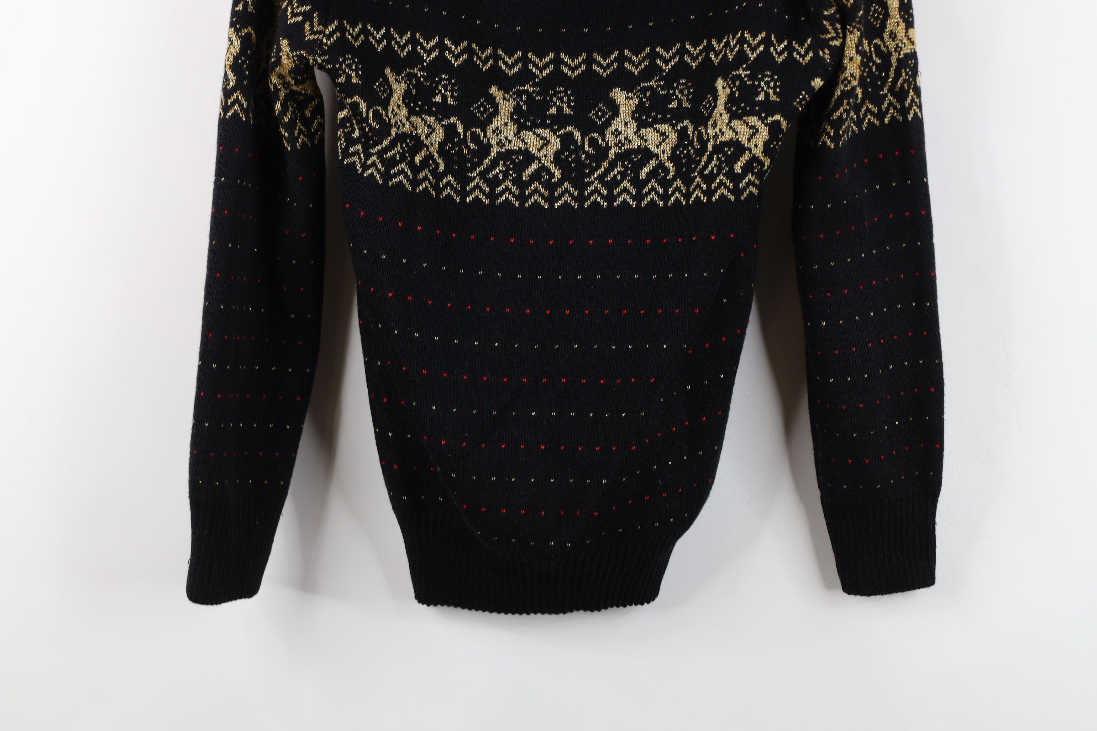 Vintage Vintage 70s Streetwear Christmas Reindeer Knit Sweater USA Size M / US 6-8 / IT 42-44 - 3 Thumbnail
