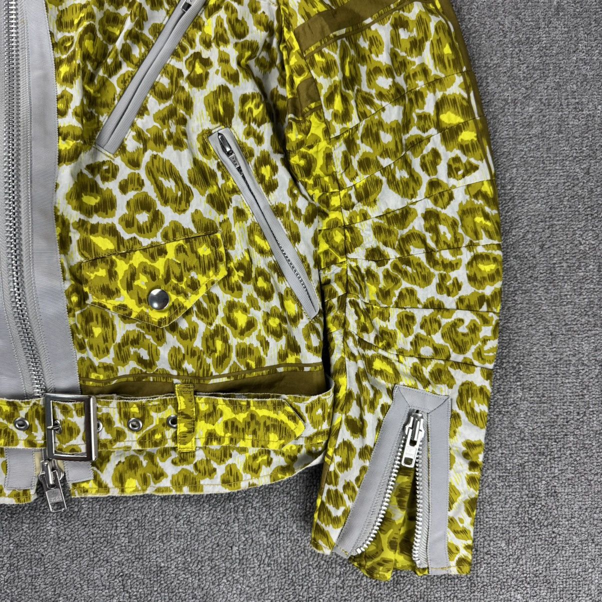 Sacai Sacai - Leopard Printed Asymmetrical Zip Up Belted Jacket Size S / US 4 / IT 40 - 4 Thumbnail