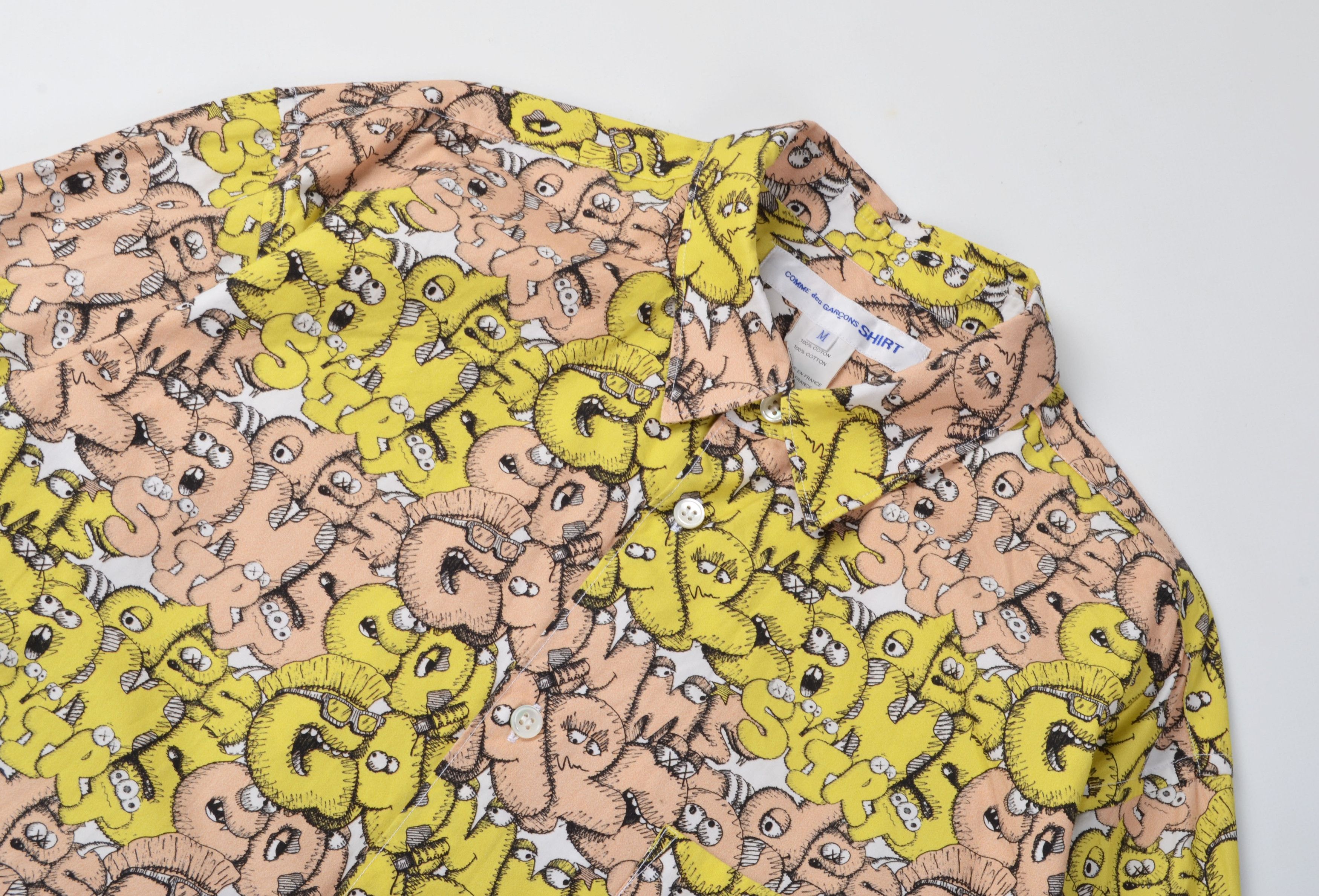 Comme des Garcons SHIRT × Kaws Comme des Garcons x Kaws Allover Print Long Sleeve Shirt Size US M / EU 48-50 / 2 - 2 Thumbnail