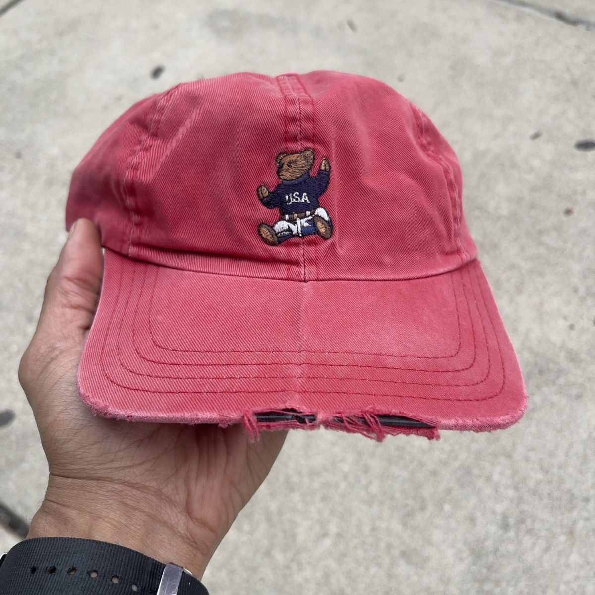 90s Polo by Ralph Lauren ポロベア キャップ　USA製 Polo Bear Polo Hat Collection Vintage 90s Polo Sport Polo Bear