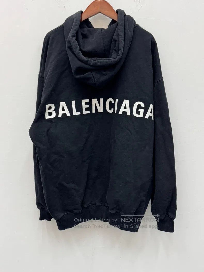 Balenciaga Balenciaga Back Logo Printed Hooded Sweatshirt, Size L Size US L / EU 52-54 / 3 - 2 Thumbnail
