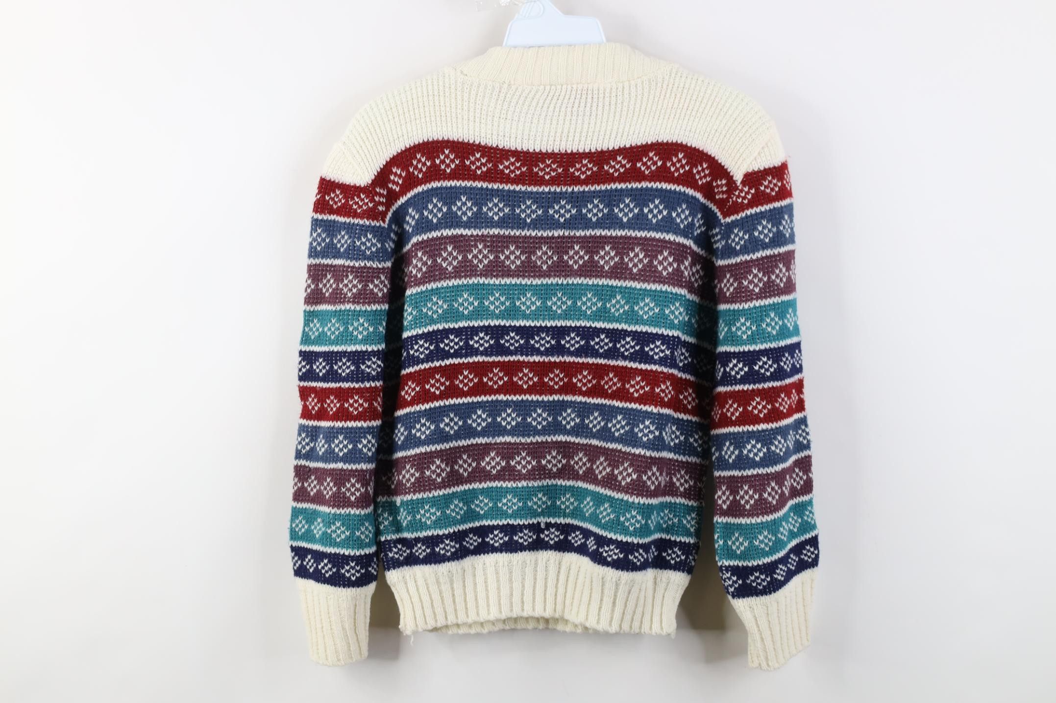 Vintage Vintage 80s 90s Streetwear Striped Knit Crewneck Sweater USA Size XS / US 0-2 / IT 36-38 - 13 Thumbnail