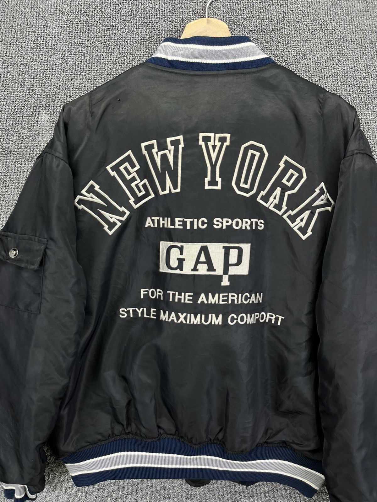 Gap Gap New York Rare Zip Up Varsity Jacket Size US L / EU 52-54 / 3 - 5 Thumbnail