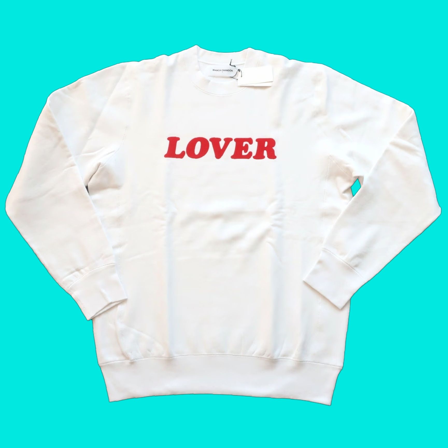 BIANCA CHANDON Bianca Chandon Lover Crew Sweatshirt Mens Large White Red 2015 Crewneck Sweatshirt White Red Men Large Size US L / EU 52-54 / 3 - 1 Thumbnail
