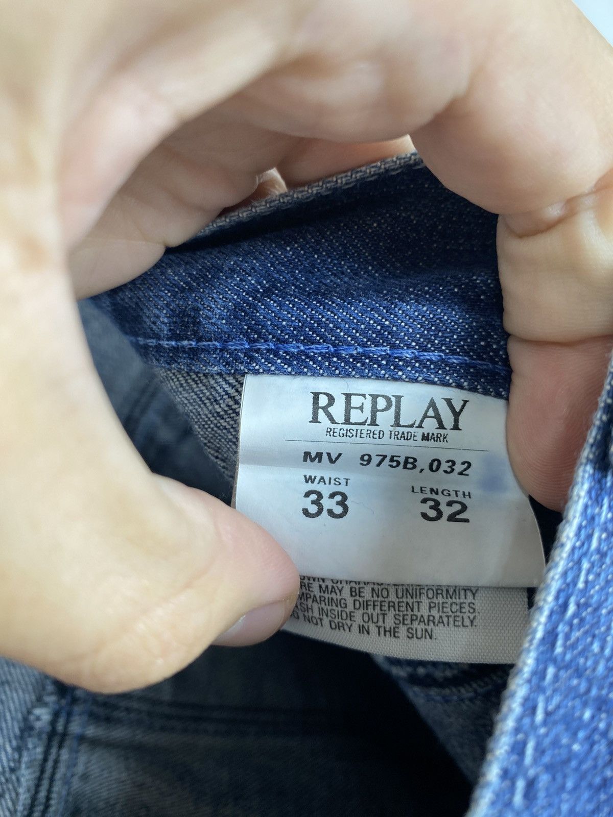 Replay Replay Blue Jeans Vintage Stright Denim size 34 x 32 Size US 33 - 10 Thumbnail