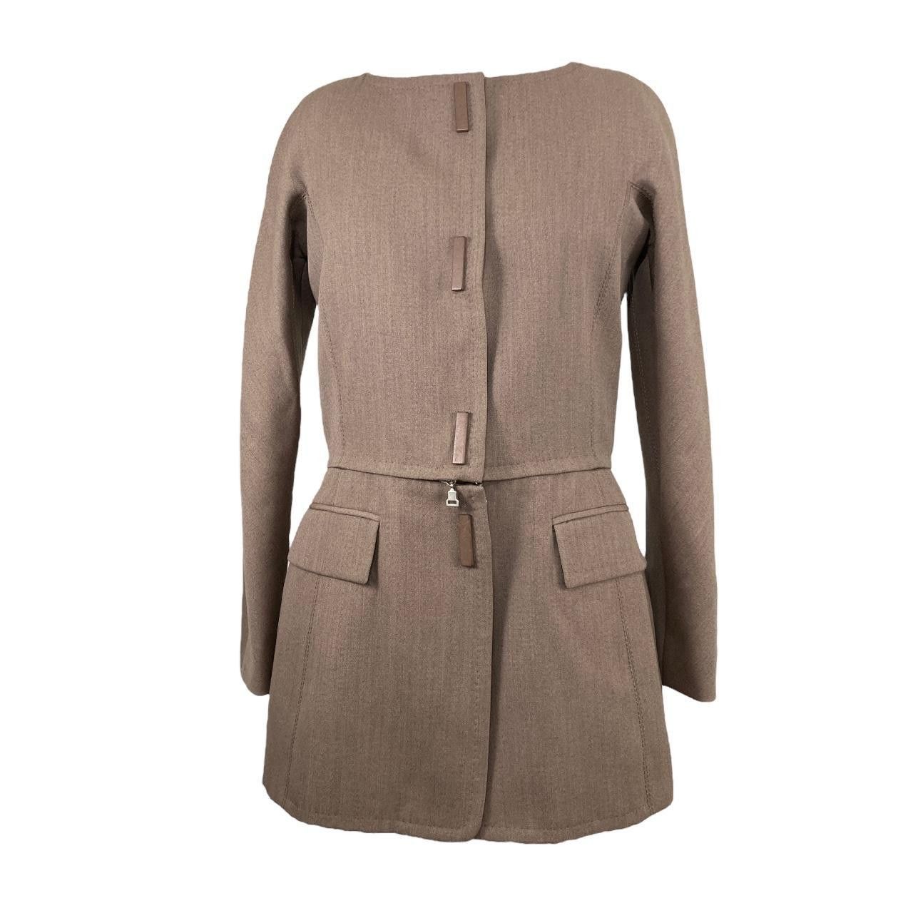 Gianfranco Ferre gianfranco ferré F/W1999 taupe caramel modular wool jacket Size S / US 4 / IT 40 - 2 Thumbnail