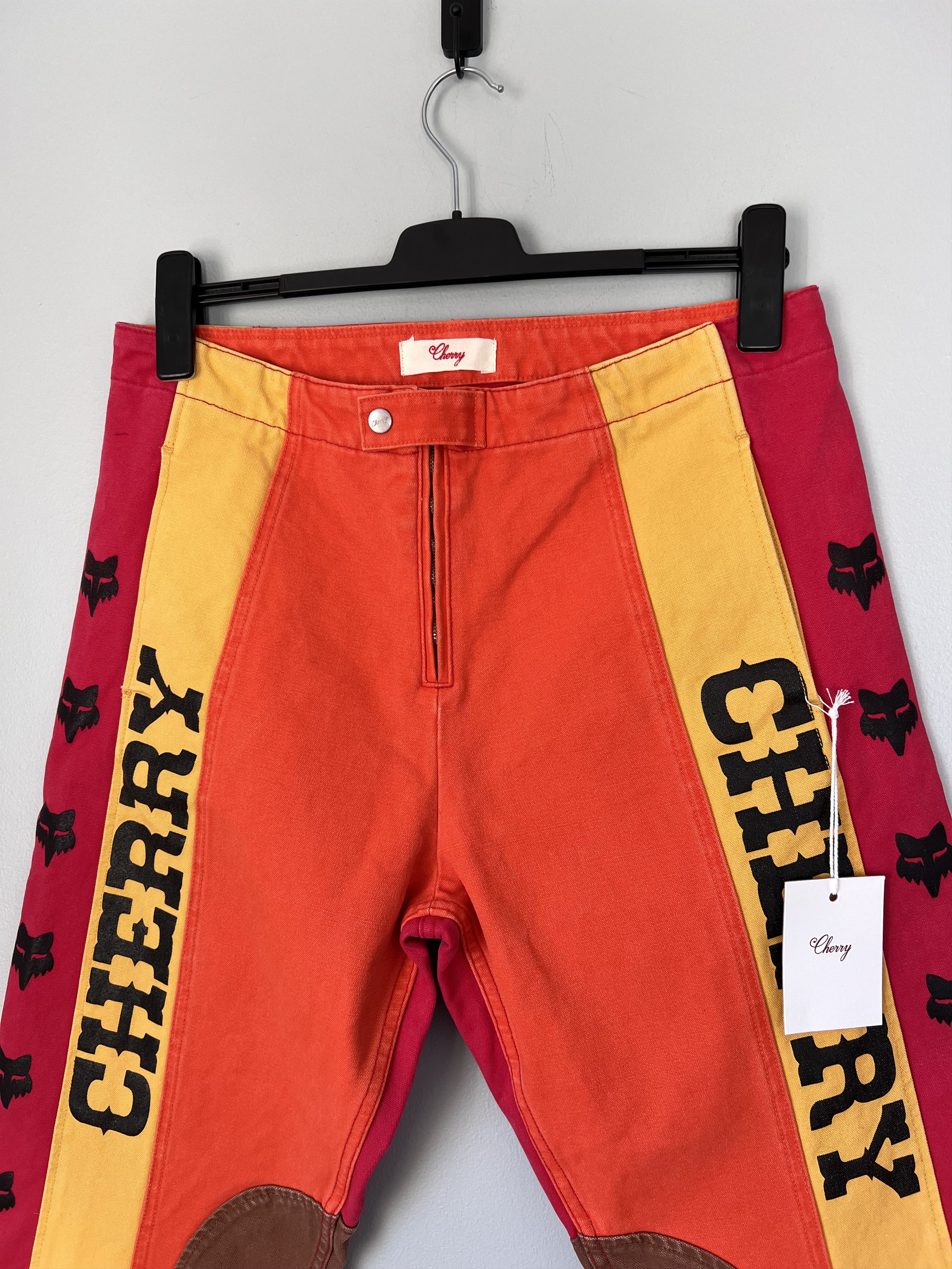 Cherry LA × Fox Racing Cherry LA Fox Racing Moto Pants in Orange Red Size US 34 / EU 50 - 2 Thumbnail