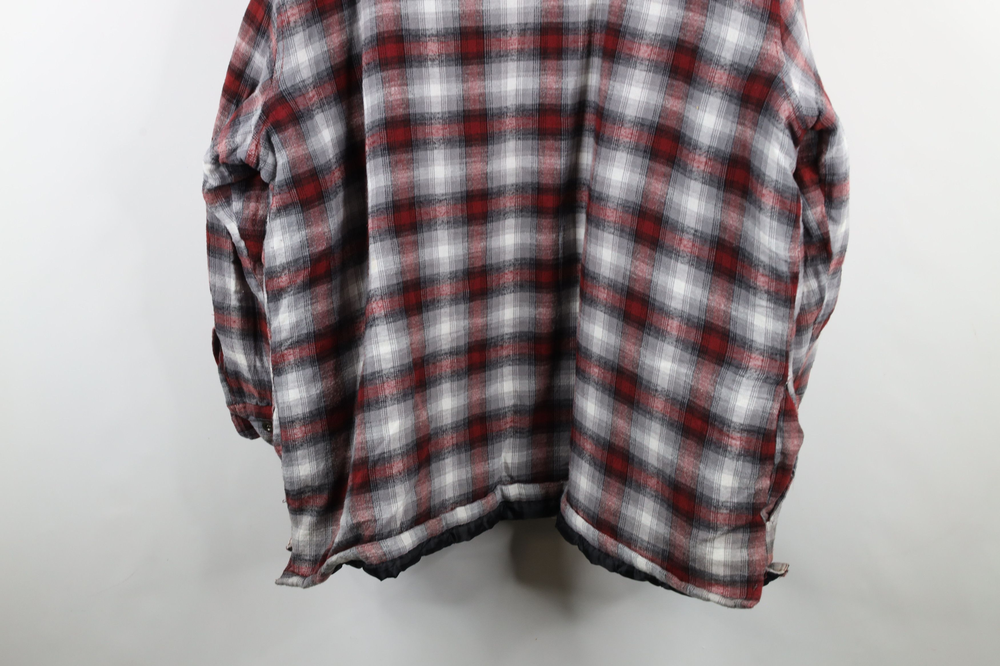 Vintage Vintage 90s Streetwear Flannel Hooded Full Zip Shirt Jacket Size US XXL / EU 58 / 5 - 12 Thumbnail