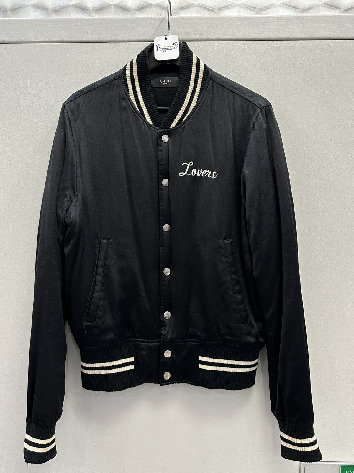 Amiri Amiri Lovers Silk Striped Embroidered Bomber Jacket Size US L / EU 52-54 / 3 - 2 Thumbnail