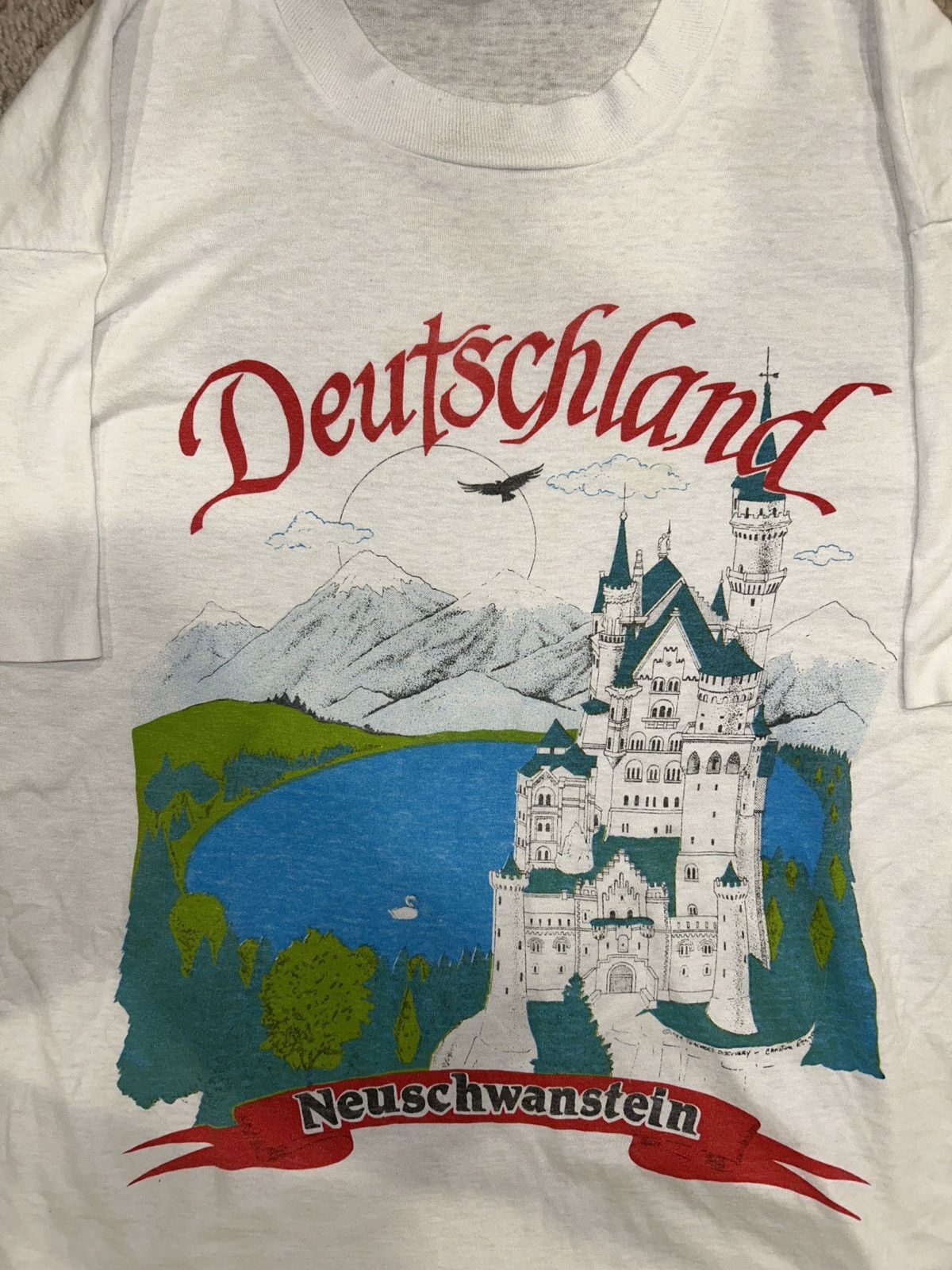 Vintage Vintage 1990s Germany Graphic T-Shirt Size XXL Single Stitch Size US XXL / EU 58 / 5 - 2 Thumbnail
