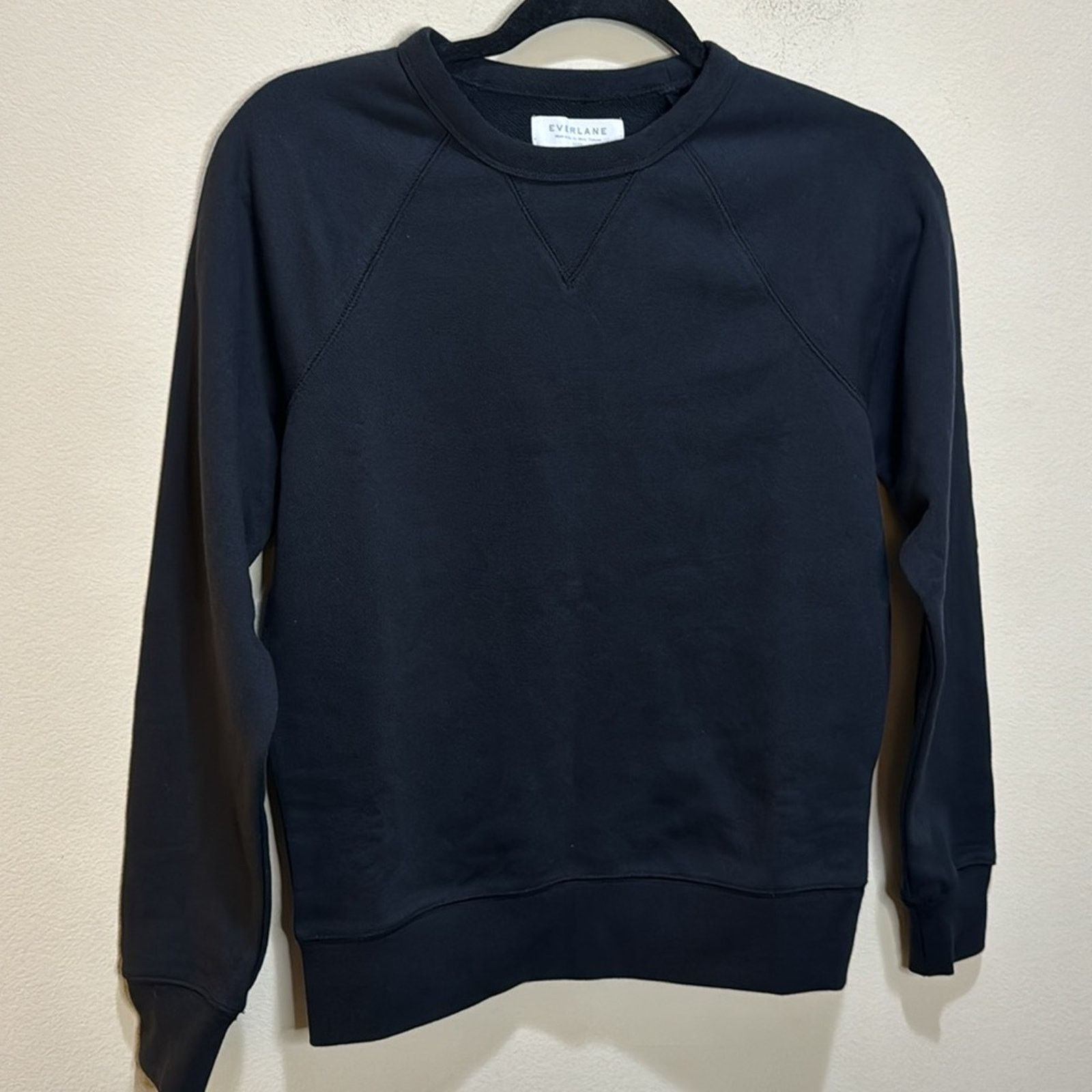 Everlane Everlane The Unisex French Terry Crew - Washed Black Sz XXXS Size XXS / US 00 / IT 34 - 3 Thumbnail