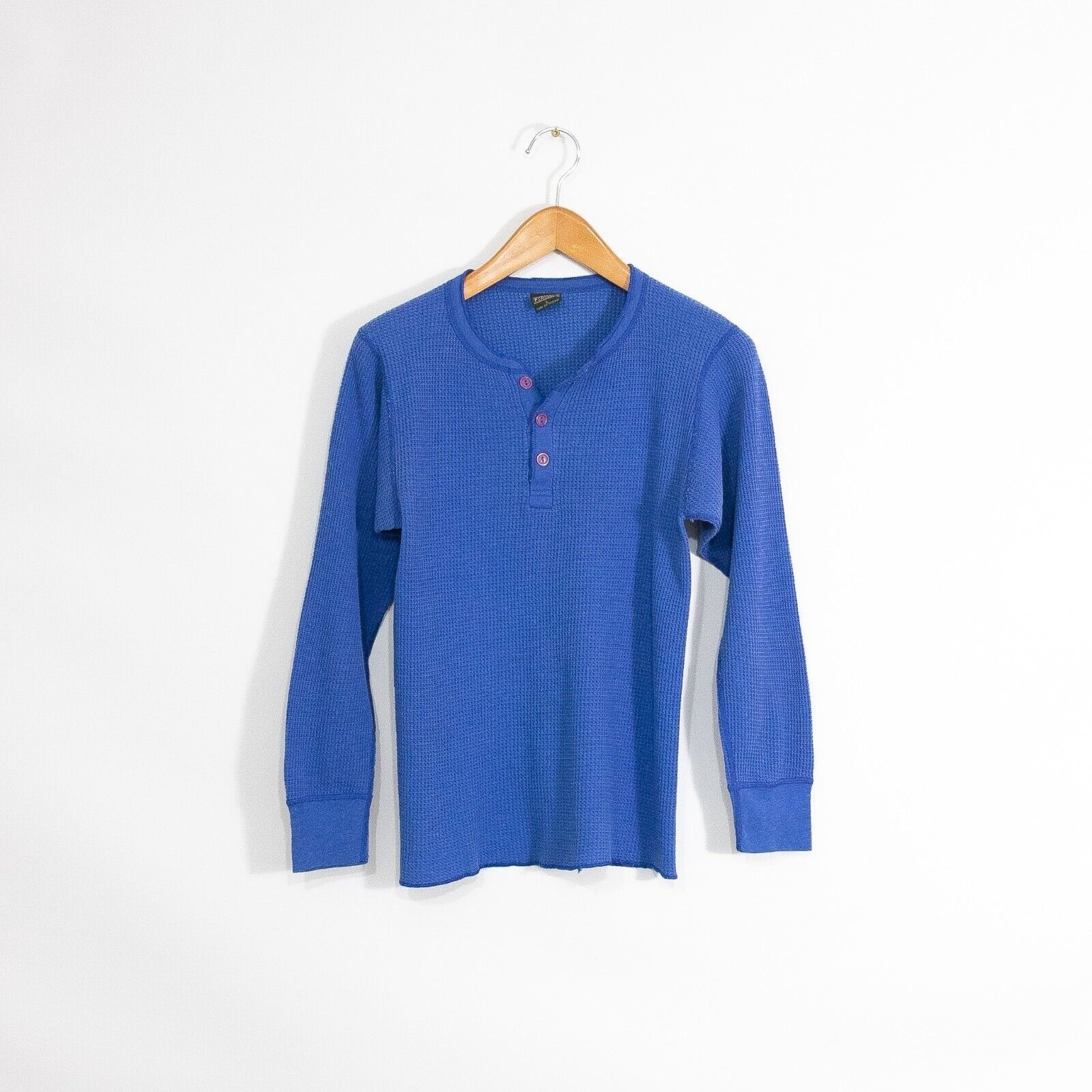 Vintage Vintage Henley Thermal Shirt T Shirt Large - Distressed Fade Size US L / EU 52-54 / 3 - 1 Thumbnail