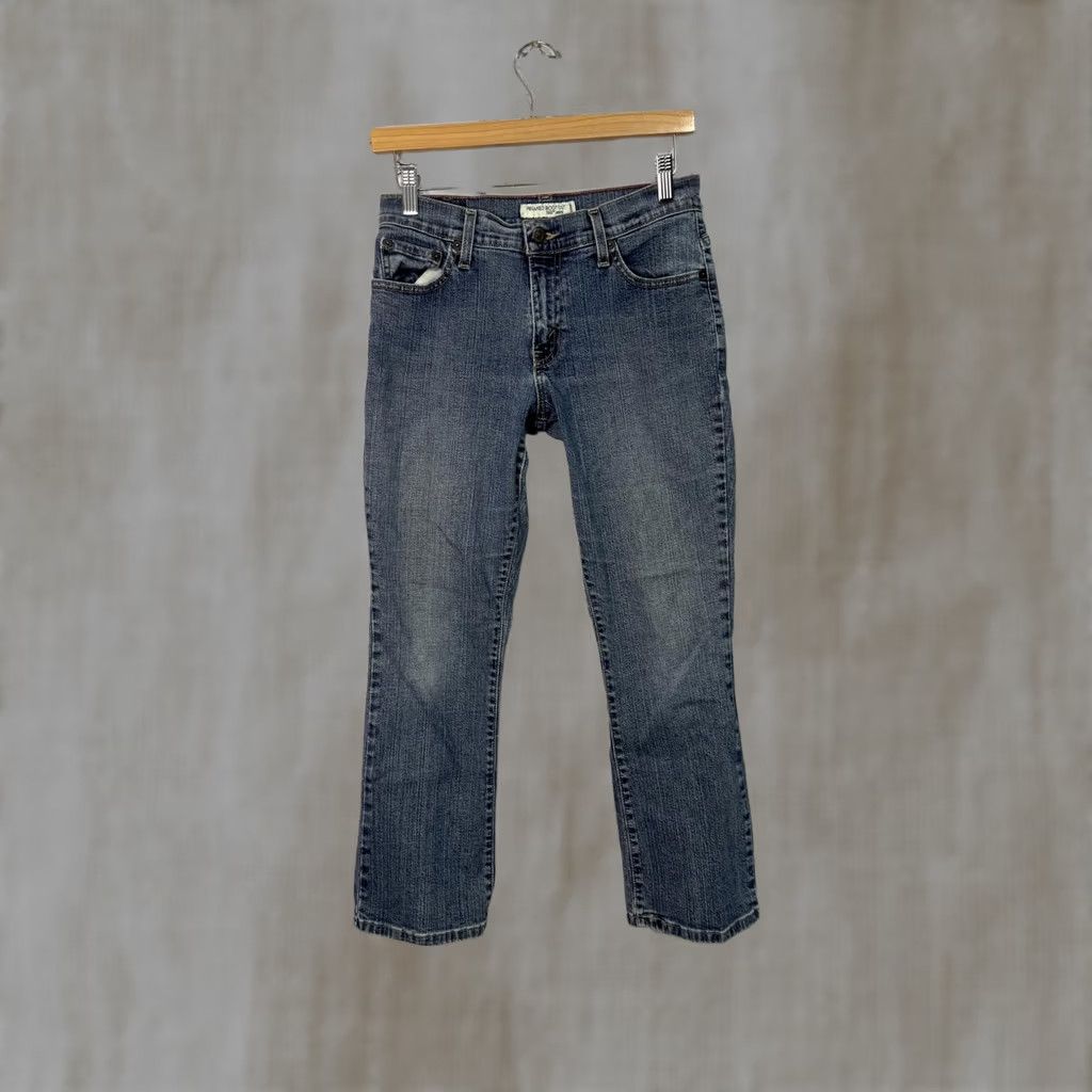 Levi's Levi's Relaxed Boot Cut Jeans 550 Women 6 Blue Denim 25x28 Regular Inseam 28 Matrix Button Fly Comfort Stretch Size 42" / US 20 - 1 Thumbnail