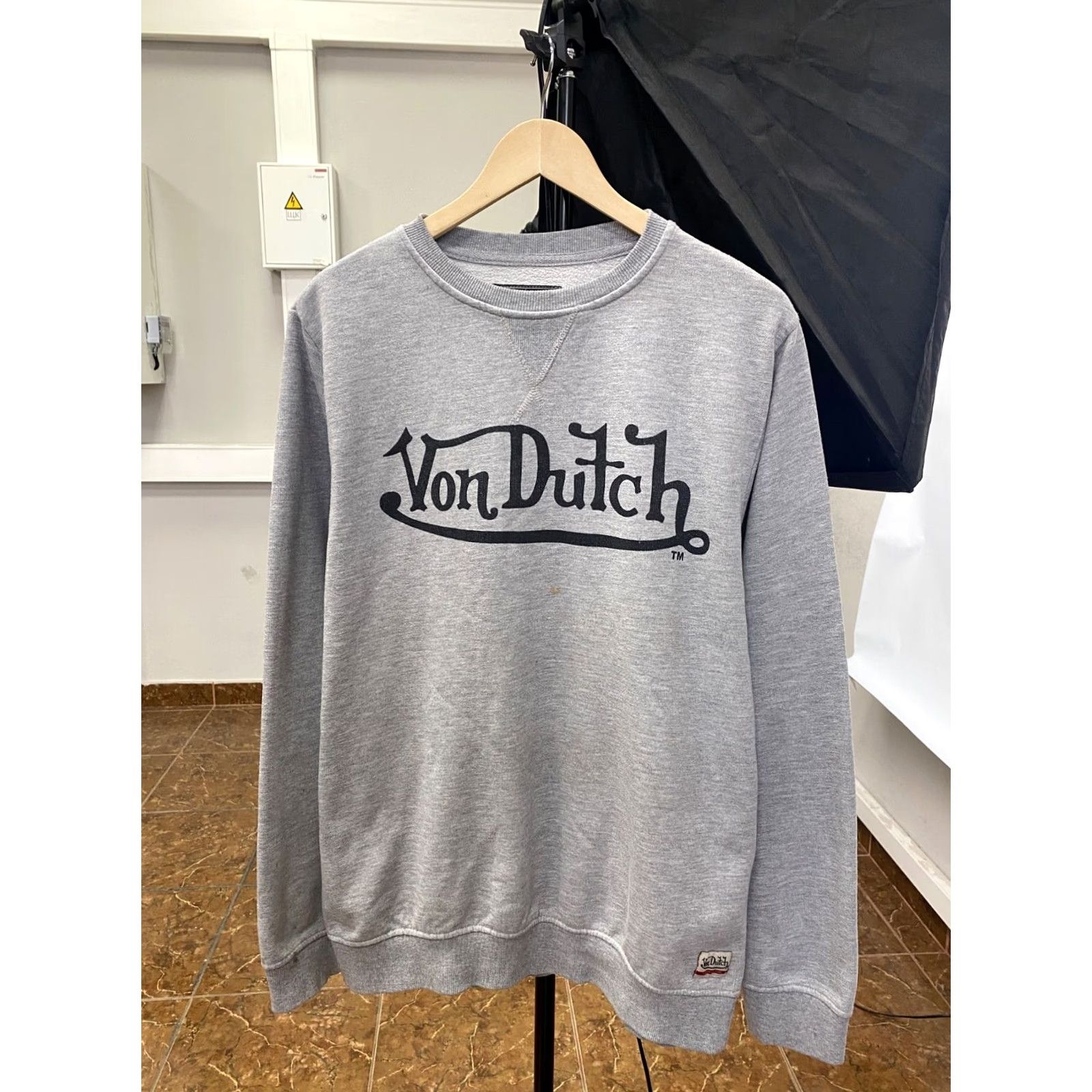 Von Dutch VINTAGE Von Dutch Sweatshirt Mens XL Gray Retro Hype Pullover Shorter Word Order Optimized Size US XL / EU 56 / 4 - 2 Thumbnail