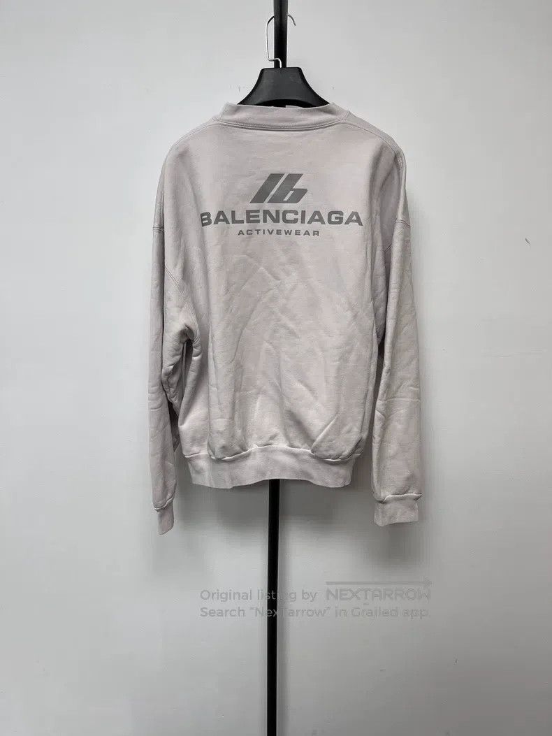 Balenciaga Balenciaga Logo Printed Crew Neck Slim Fit Long Sleeve Swe Size S / US 4 / IT 40 - 2 Thumbnail