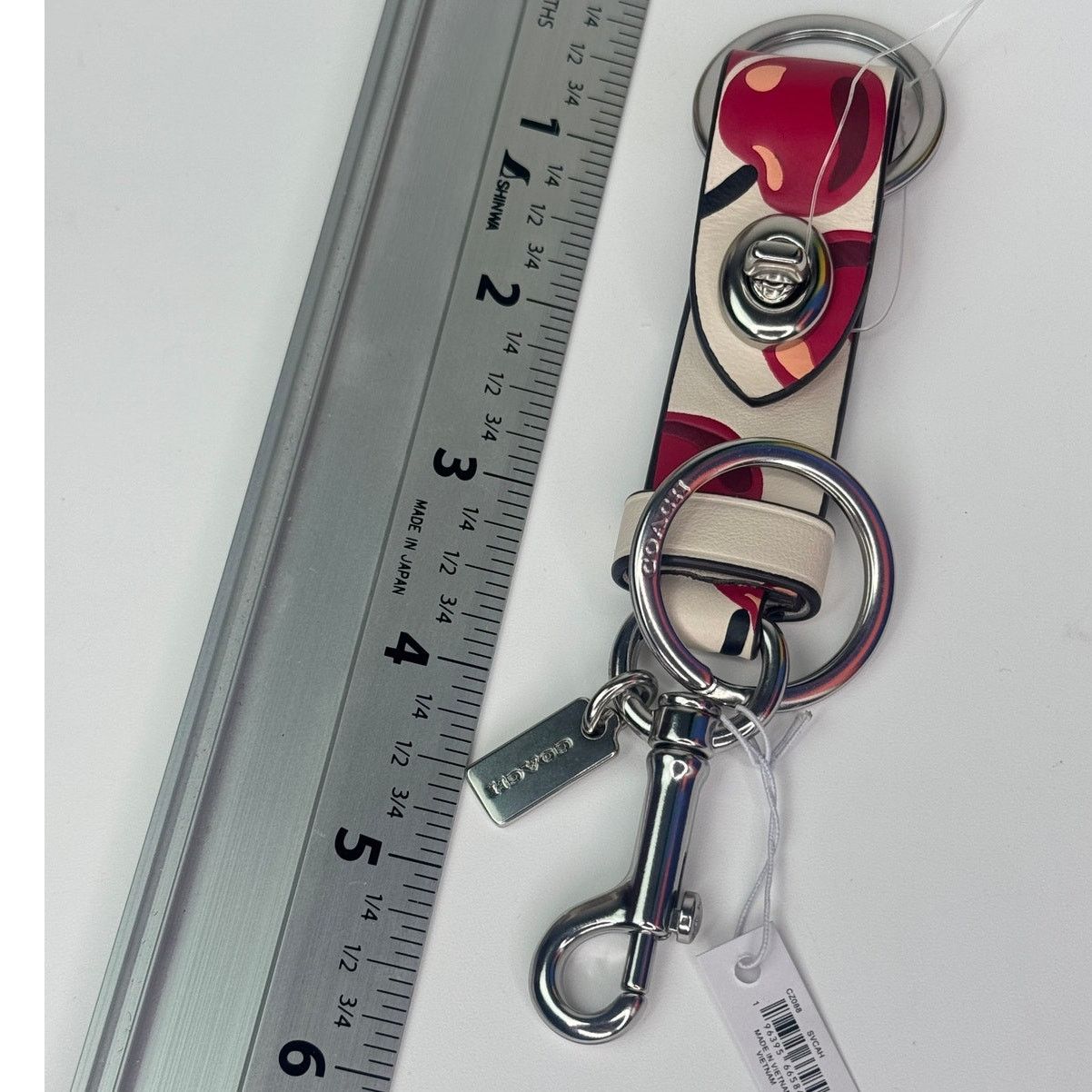 Coach Coach Trigger Snap Bag Charm With Cherry Print Keychain Size ONE SIZE - 4 Thumbnail