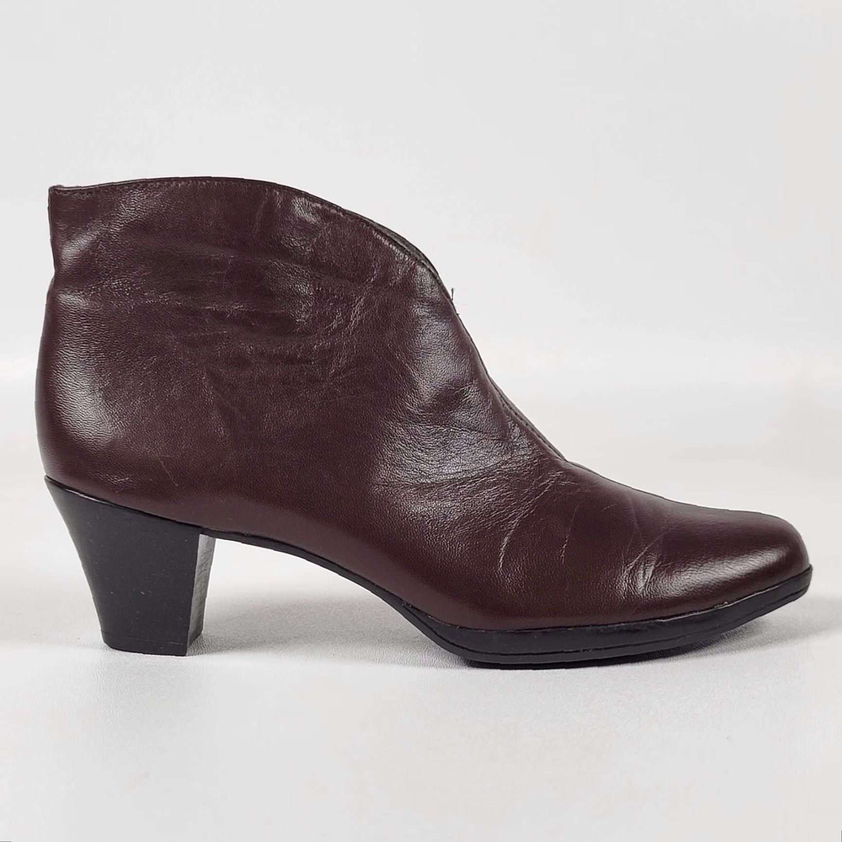 Vintage Munro Robyn Womens Size 8 M Brown Leather Ankle Boots bootie Woman Brown Leather Ankle Boots M Size US 8 / IT 38 - 4 Thumbnail