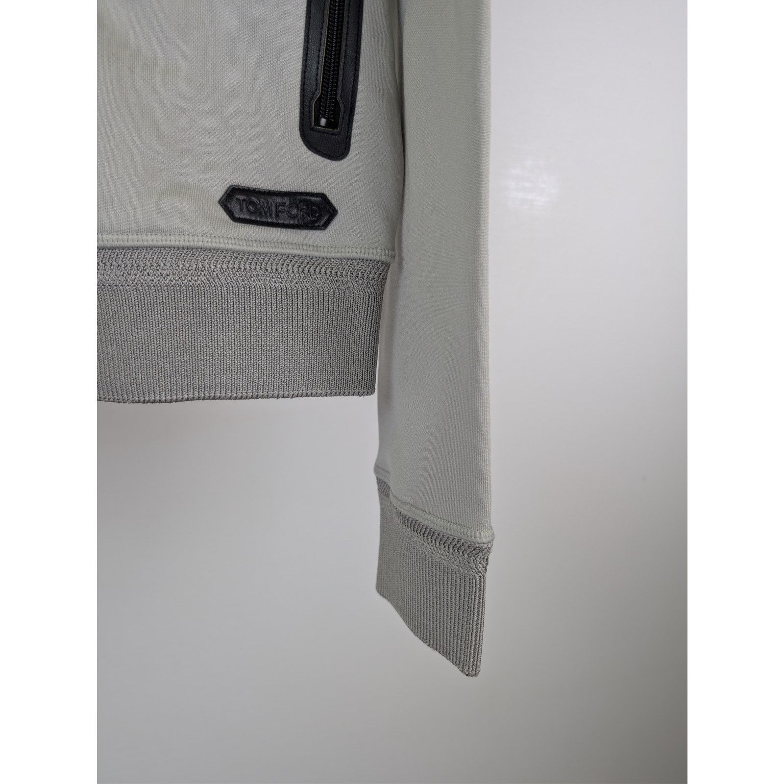 Tom Ford o1rshd1 CC20 zip-up jacket with leather trims in Grey Size US M / EU 48-50 / 2 - 7 Thumbnail