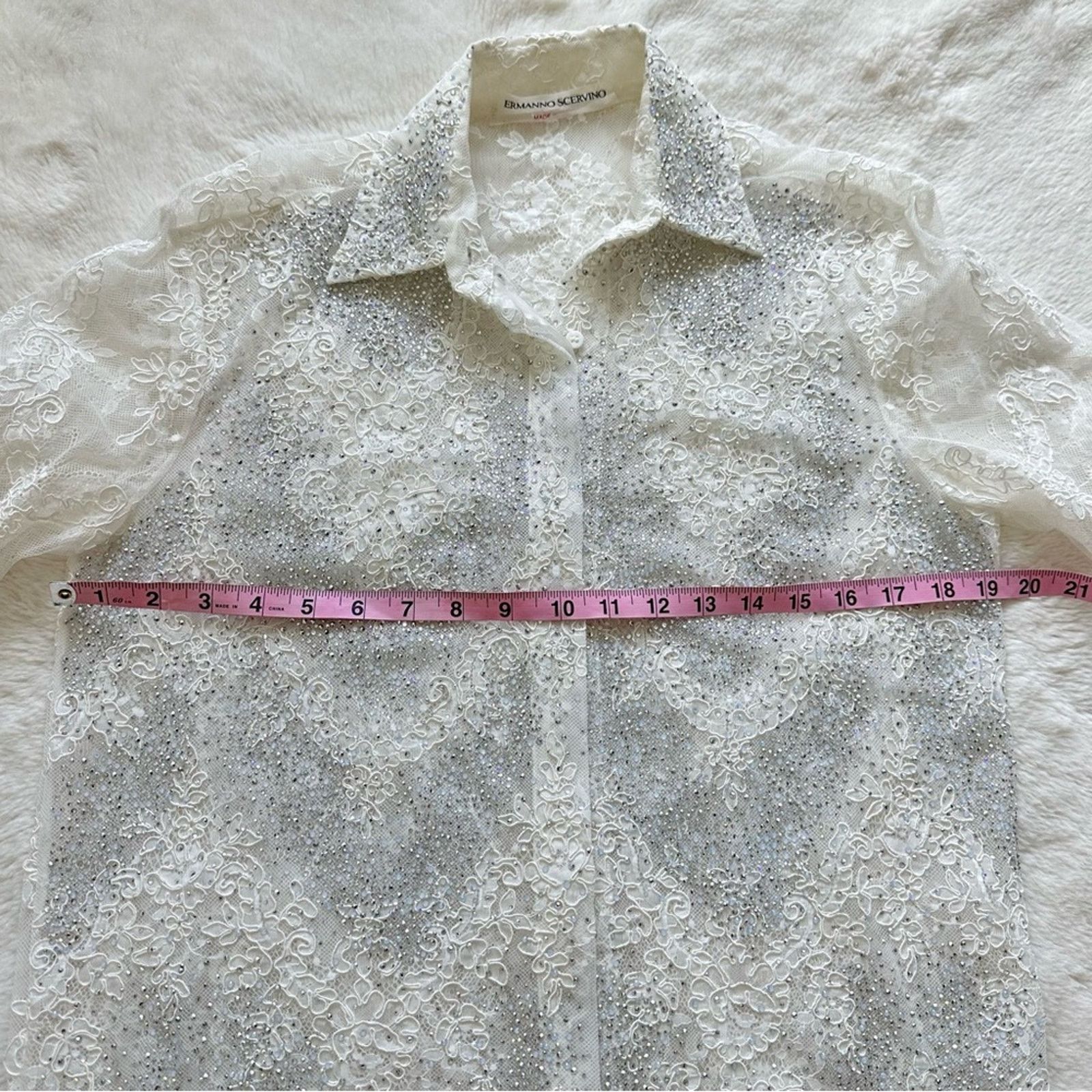 Ermanno Scervino NEW!!! Ermanno Scervino blouse 40IT or 4 US Retail 1650$ Size S / US 4 / IT 40 - 9 Thumbnail