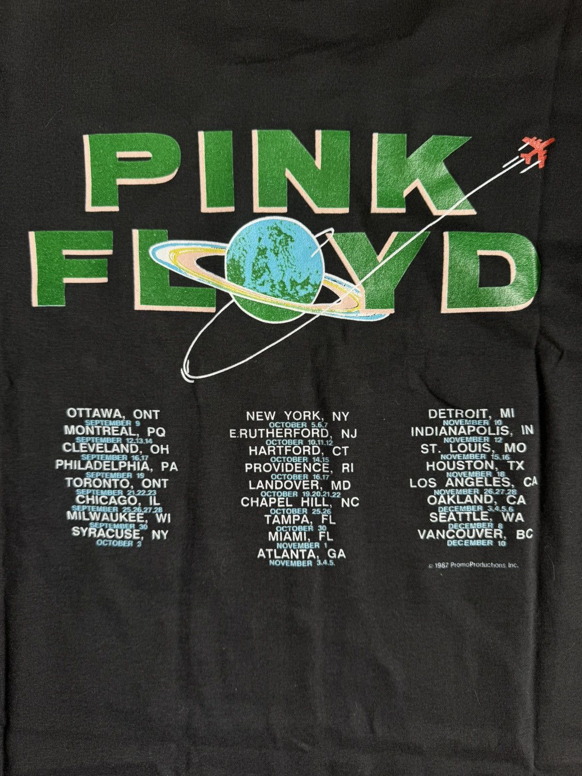 Vintage Rare Vintage Pink Floyd 80s Dark Side Band Tee Single Stitch Size US L / EU 52-54 / 3 - 4 Thumbnail