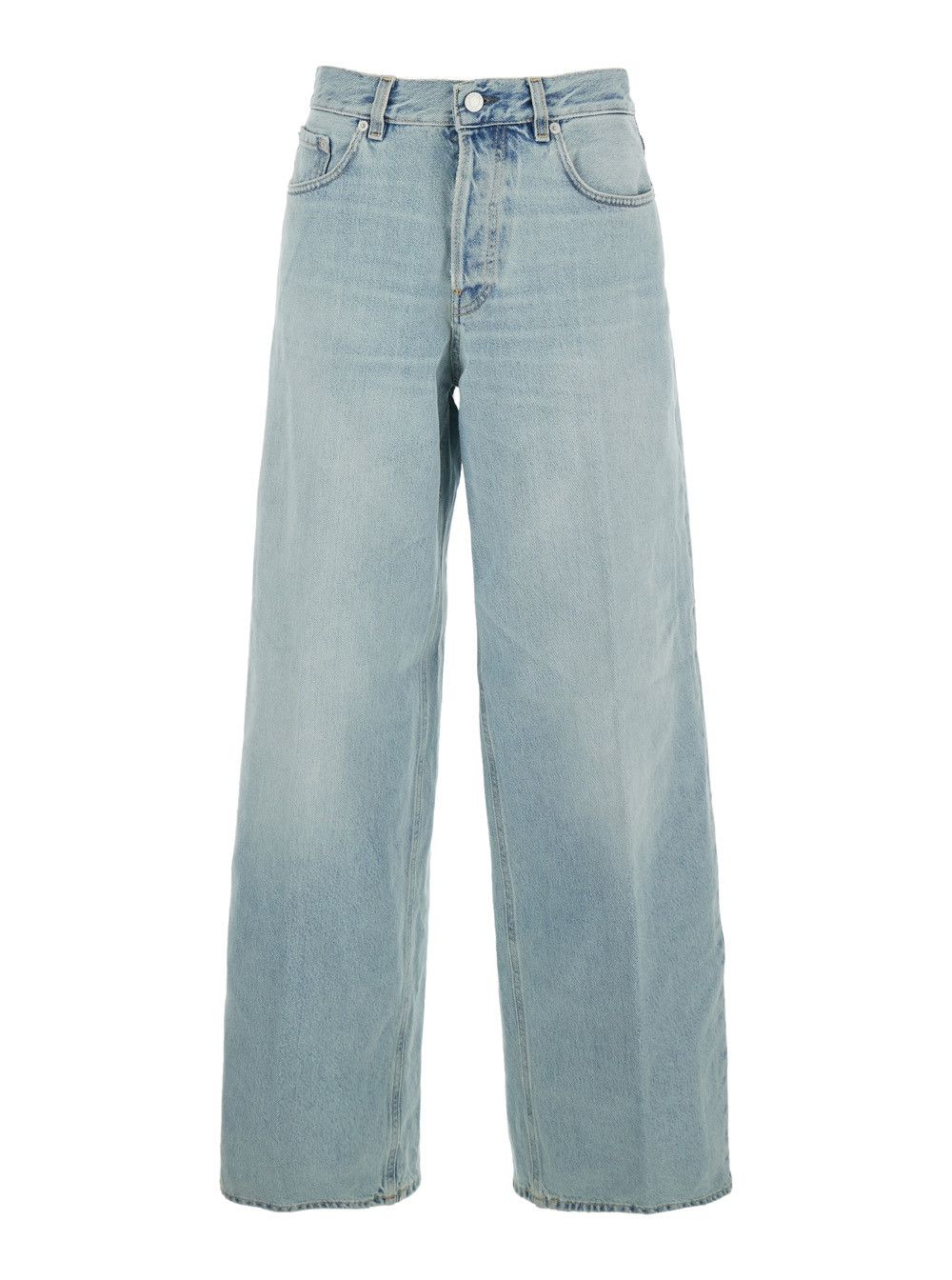 Haikure Blue Jeans with Belt Loops and Logo Patch on the Back in Women's Denim Size 24" / US 00 / IT 34 - 1 Thumbnail