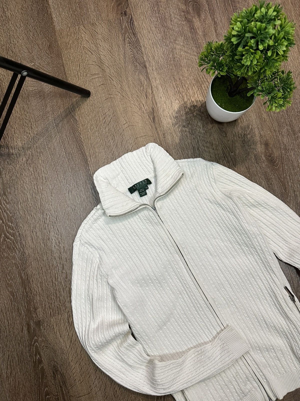 Ralph Lauren Lauren Ralph Lauren Petite Knitted Zip Size S / US 4 / IT 40 - 1 Thumbnail